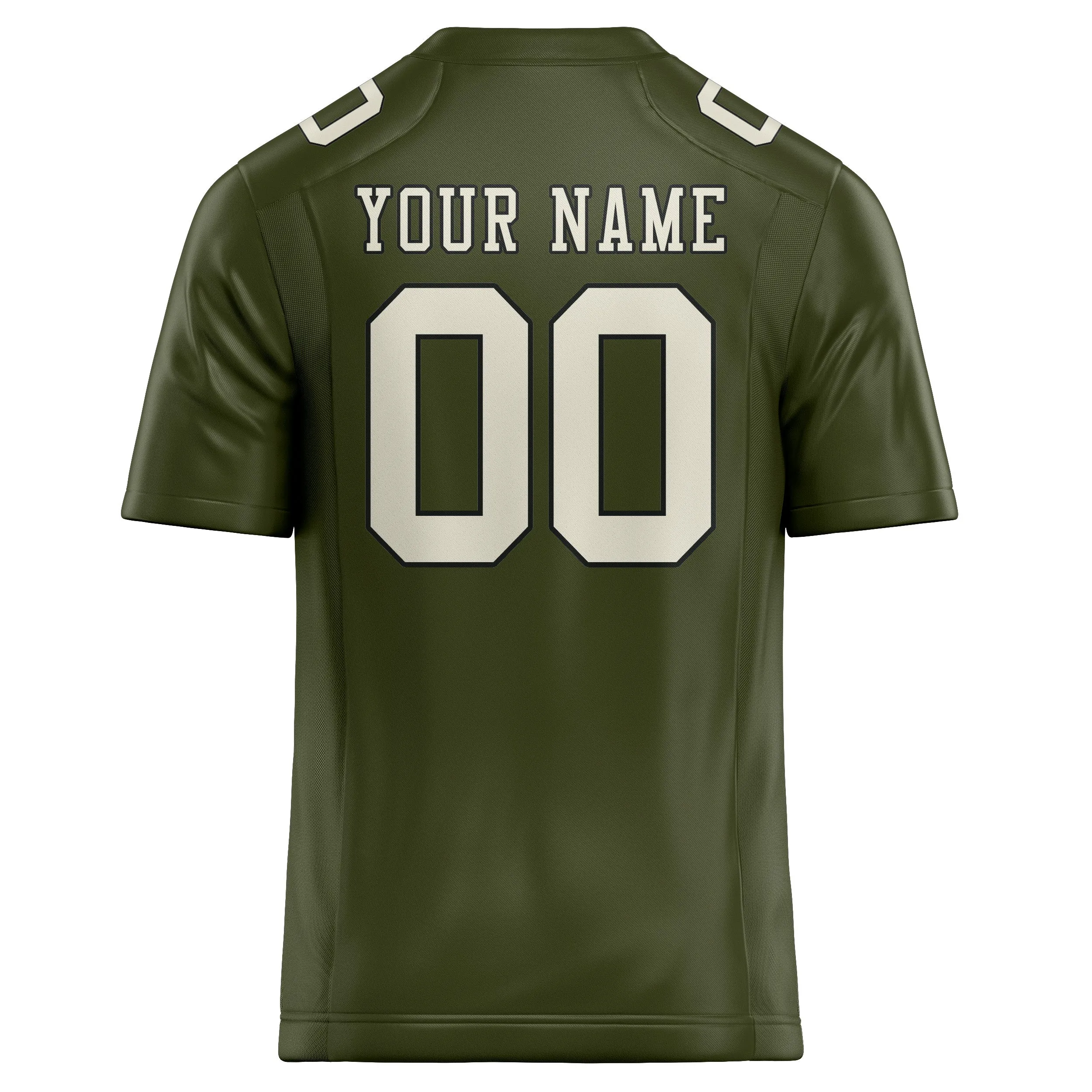 Custom Olive Cream Football Jersey sold by Tailorly product image thumbnail 3