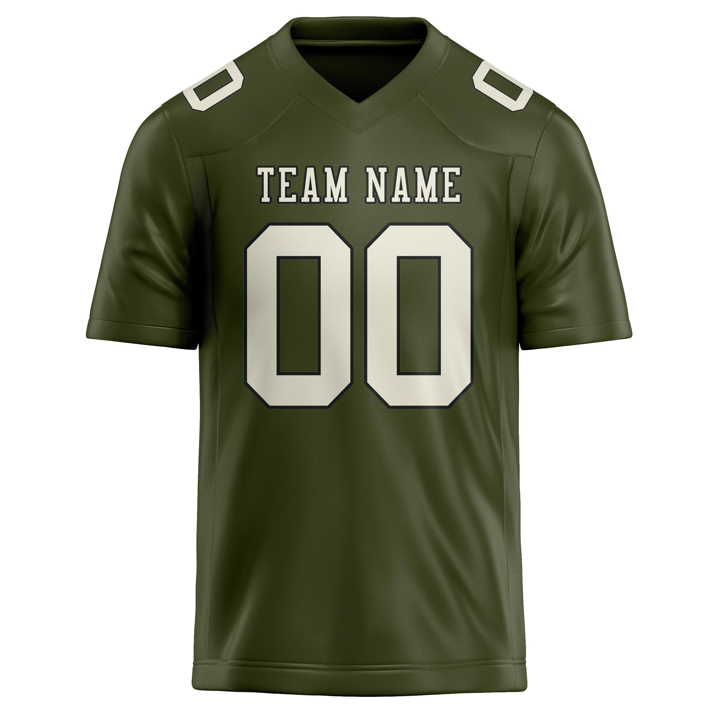 Custom Olive Cream Football Jersey sold by Tailorly product image thumbnail 2