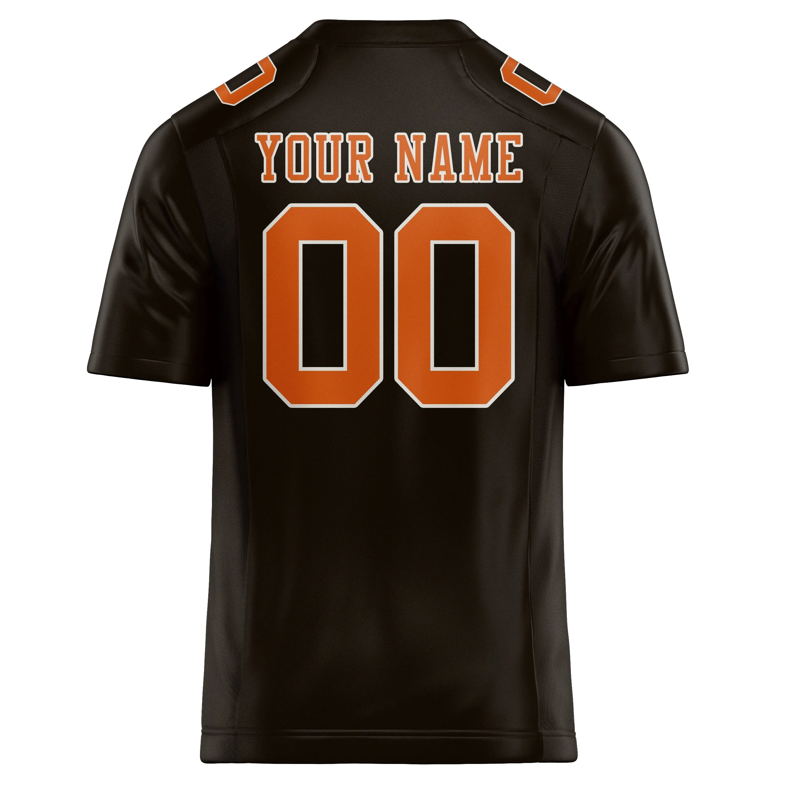 Custom Brown Orange Football Jersey sold by Tailorly product image thumbnail 3
