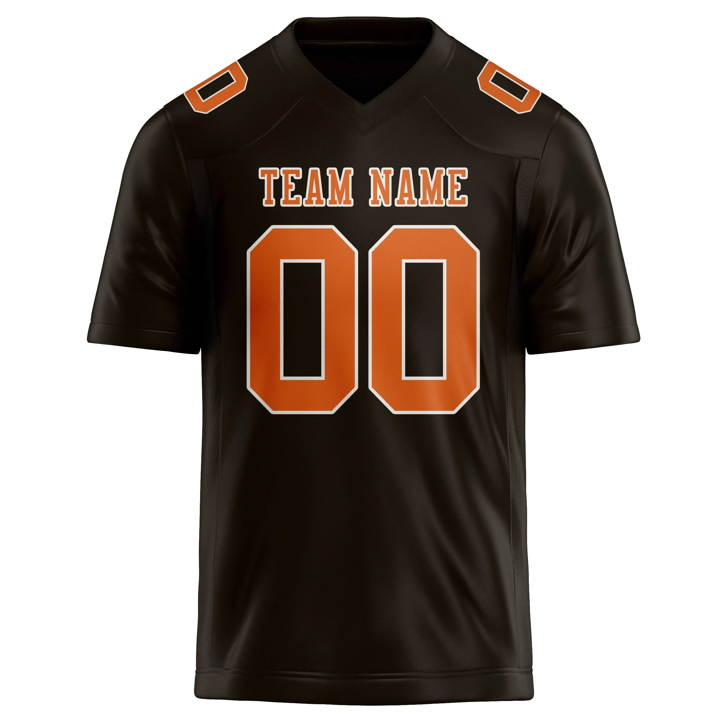 Custom Brown Orange Football Jersey sold by Tailorly product image thumbnail 2