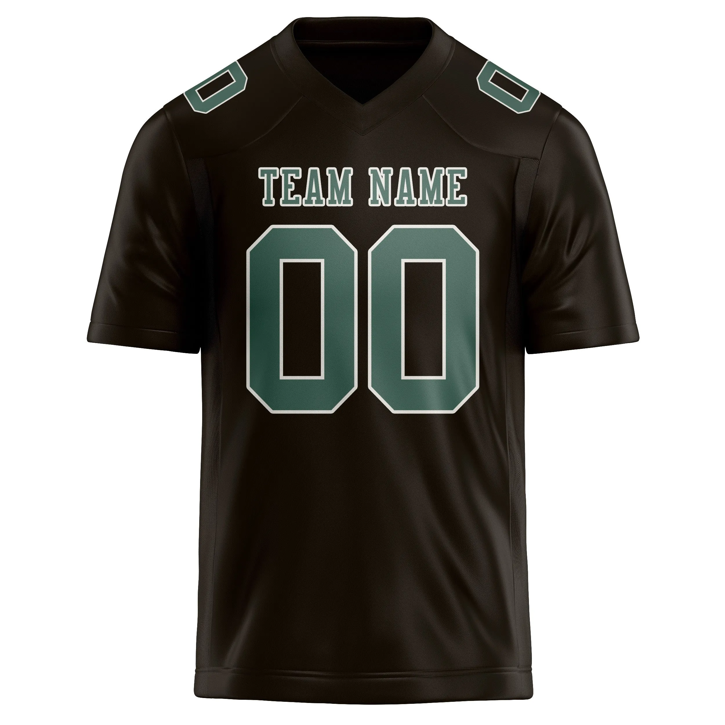 Custom Brown Blue Green Football Jersey sold by Tailorly product image thumbnail 2