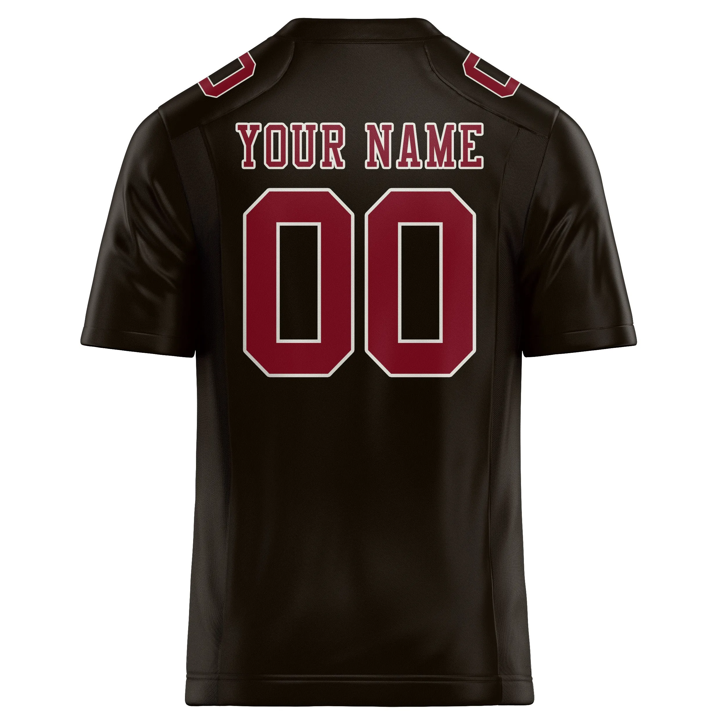 Custom Brown Crimson Red Football Jersey sold by Tailorly product image thumbnail 3