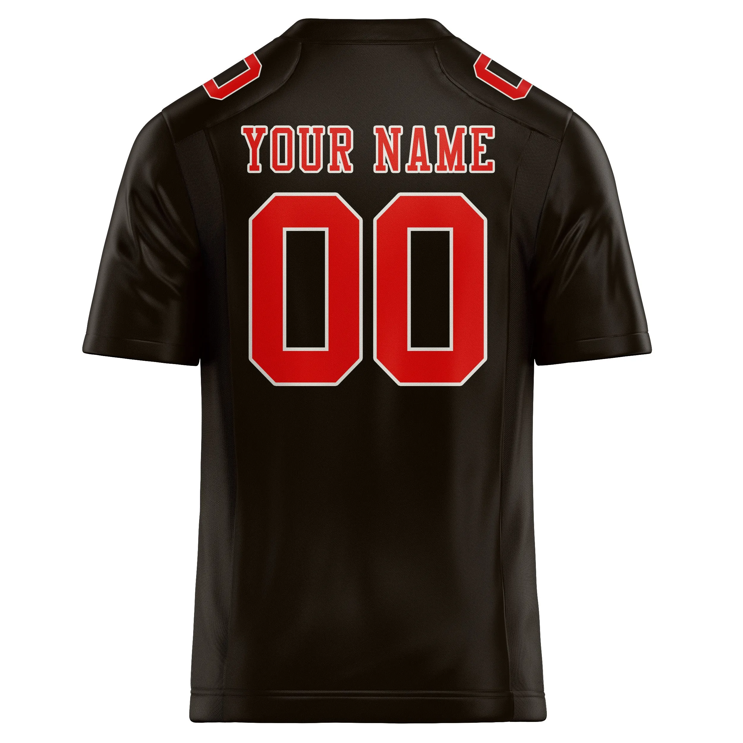 Custom Brown Orange Red Football Jersey sold by Tailorly product image thumbnail 3