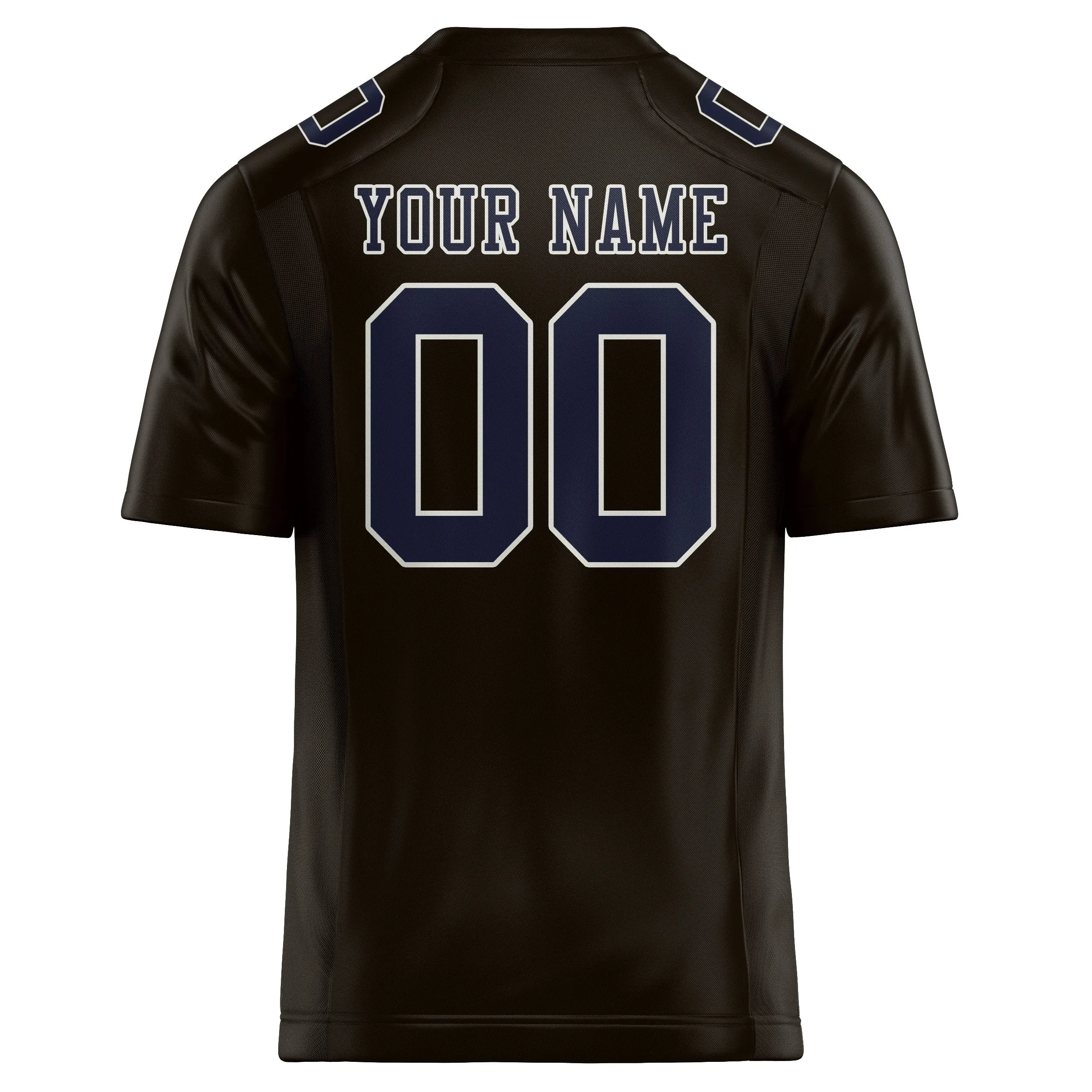 Custom Brown Navy Football Jersey sold by Tailorly product image thumbnail 3
