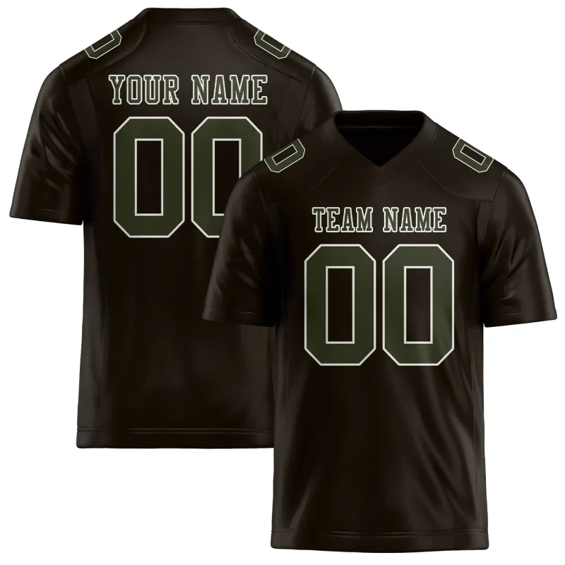 Custom Brown Olive Football Jersey made by Tailorly