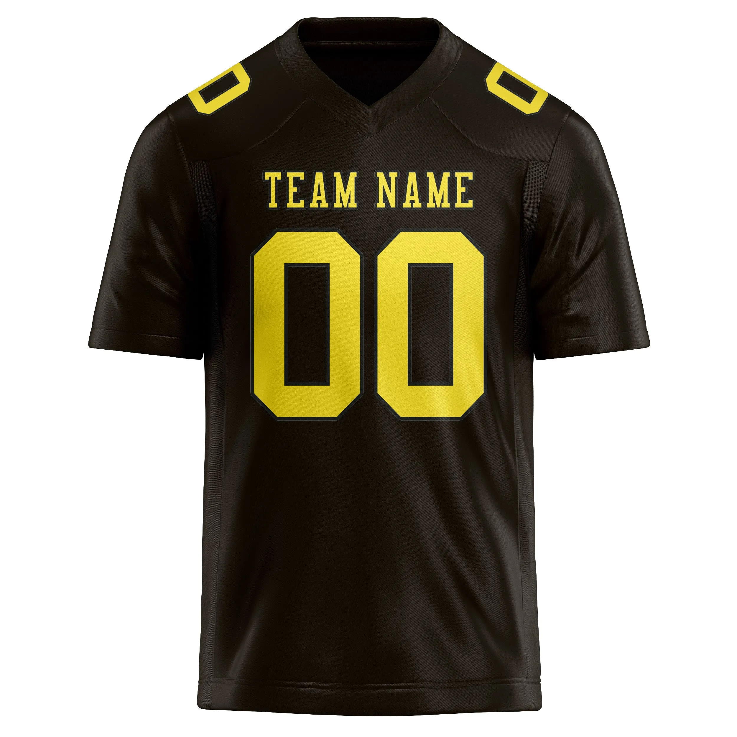 Custom Brown Light Yellow Football Jersey sold by Tailorly product image thumbnail 2