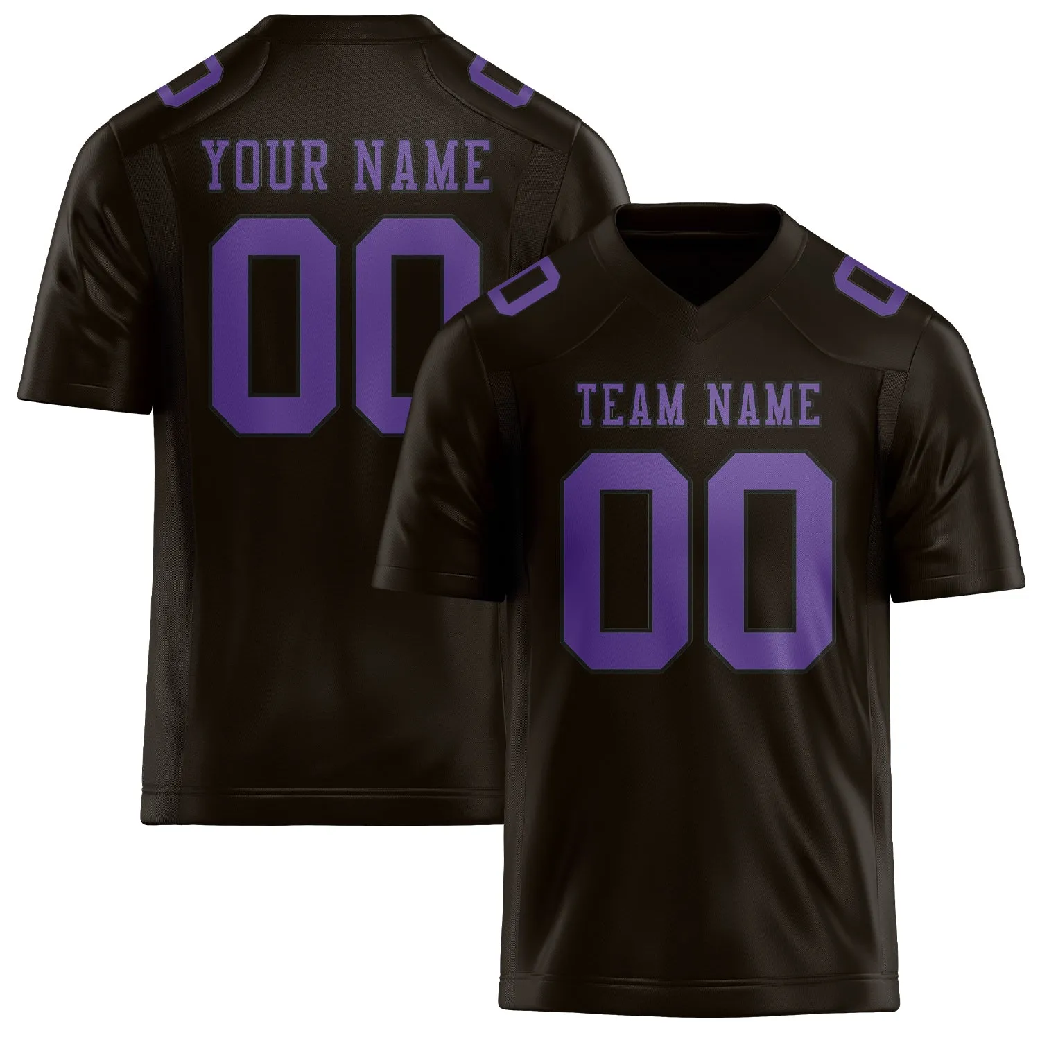 Custom Brown Light Purple Football Jersey sold by Tailorly
