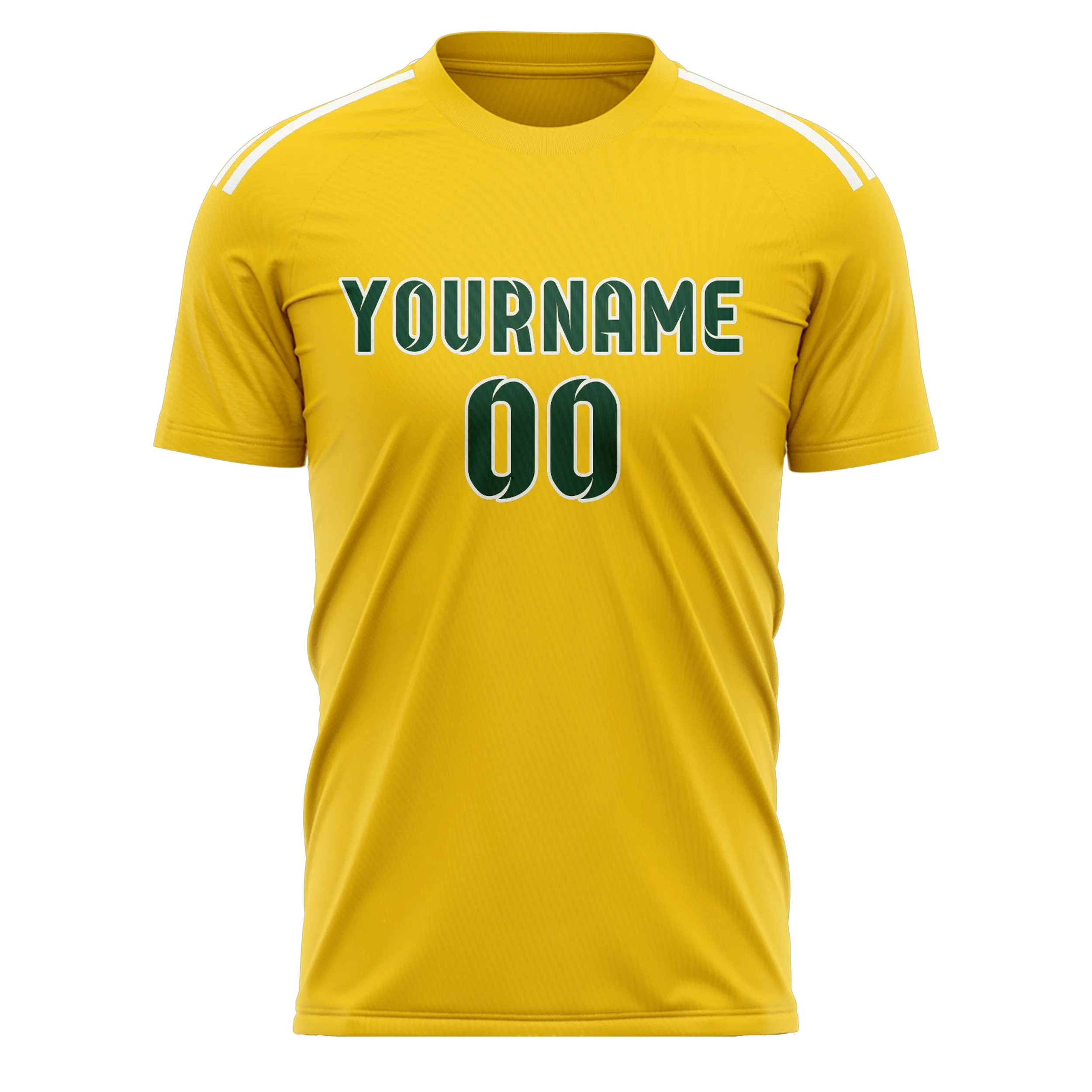 Custom Gold Green Soccer Jersey sold by Tailorly product image thumbnail 2