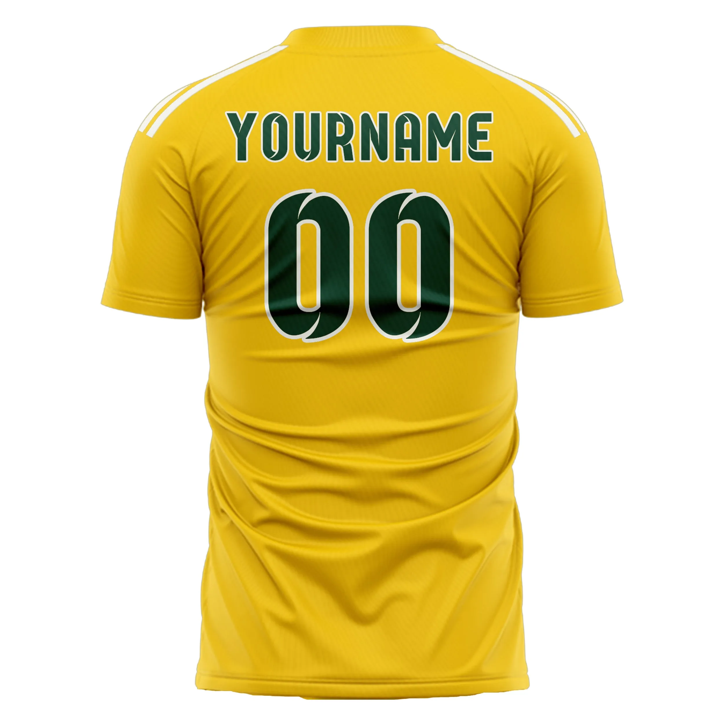 Custom Gold Green Soccer Jersey sold by Tailorly product image thumbnail 3