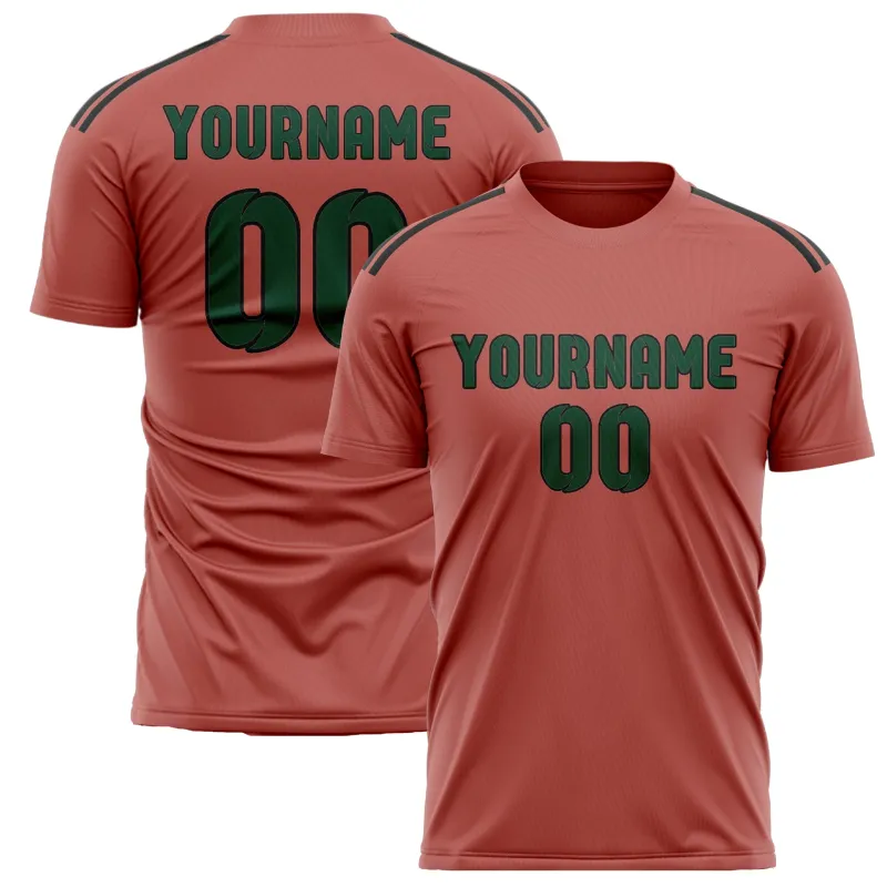 Custom Copper Rose Green Soccer Jersey made by Tailorly