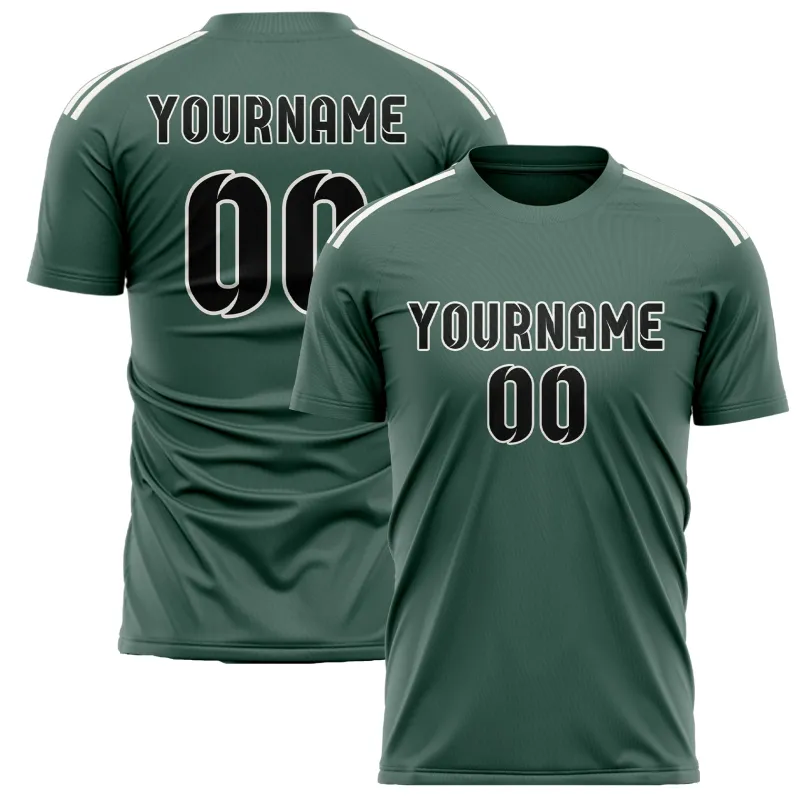 Custom Blue Green Black Soccer Jersey made by Tailorly