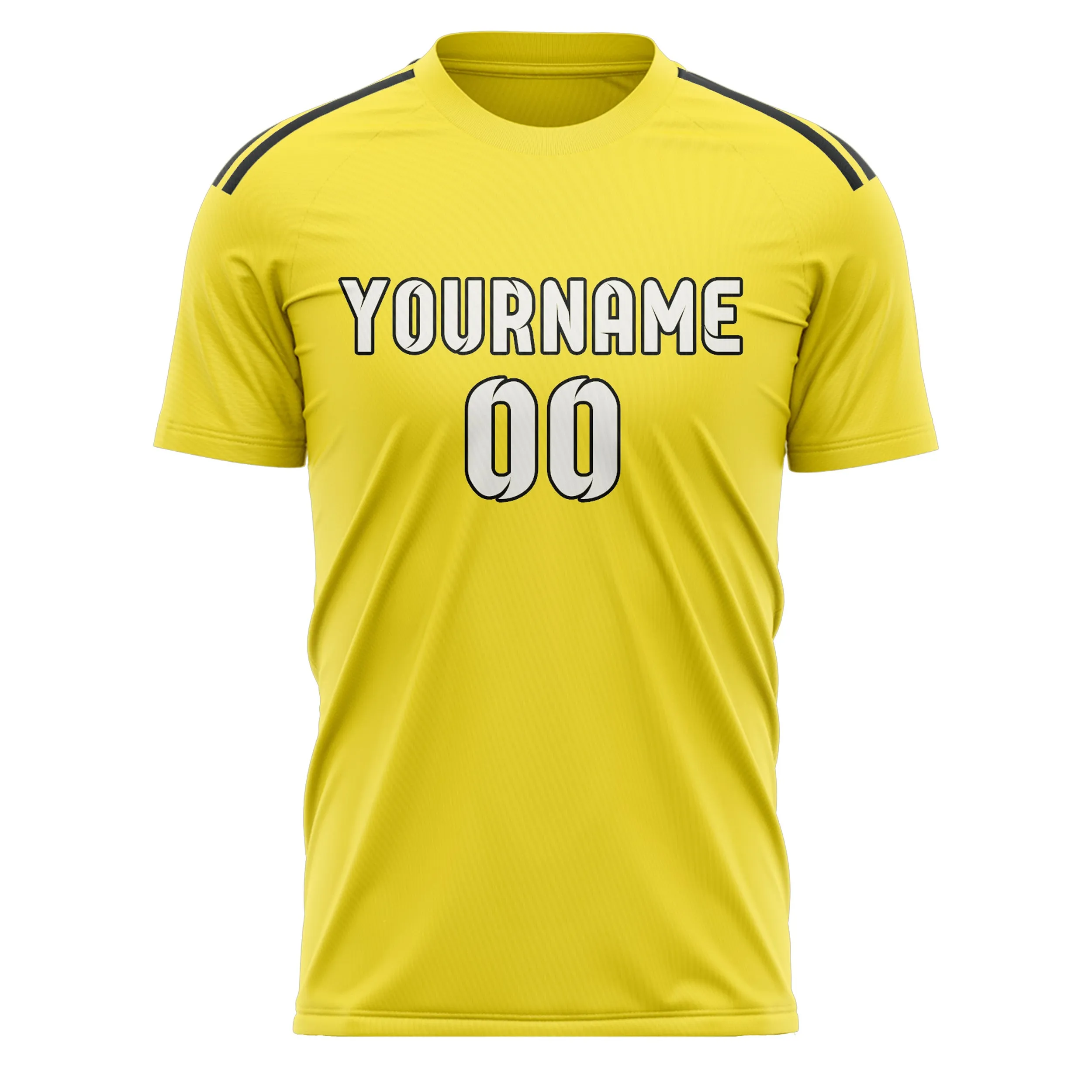 Custom Light Yellow White Soccer Jersey sold by Tailorly product image thumbnail 2