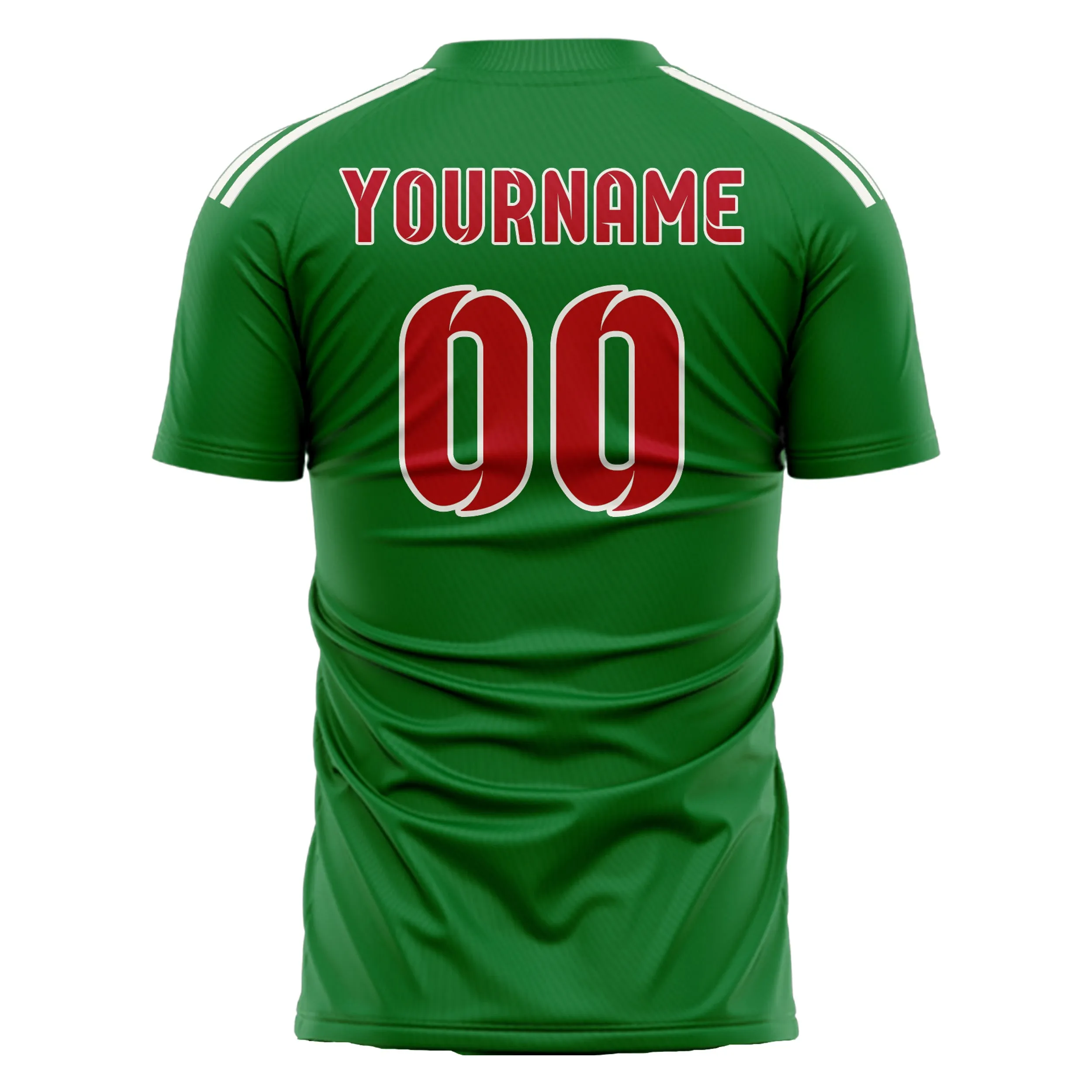 Custom Emerald Green Red Soccer Jersey sold by Tailorly product image thumbnail 3