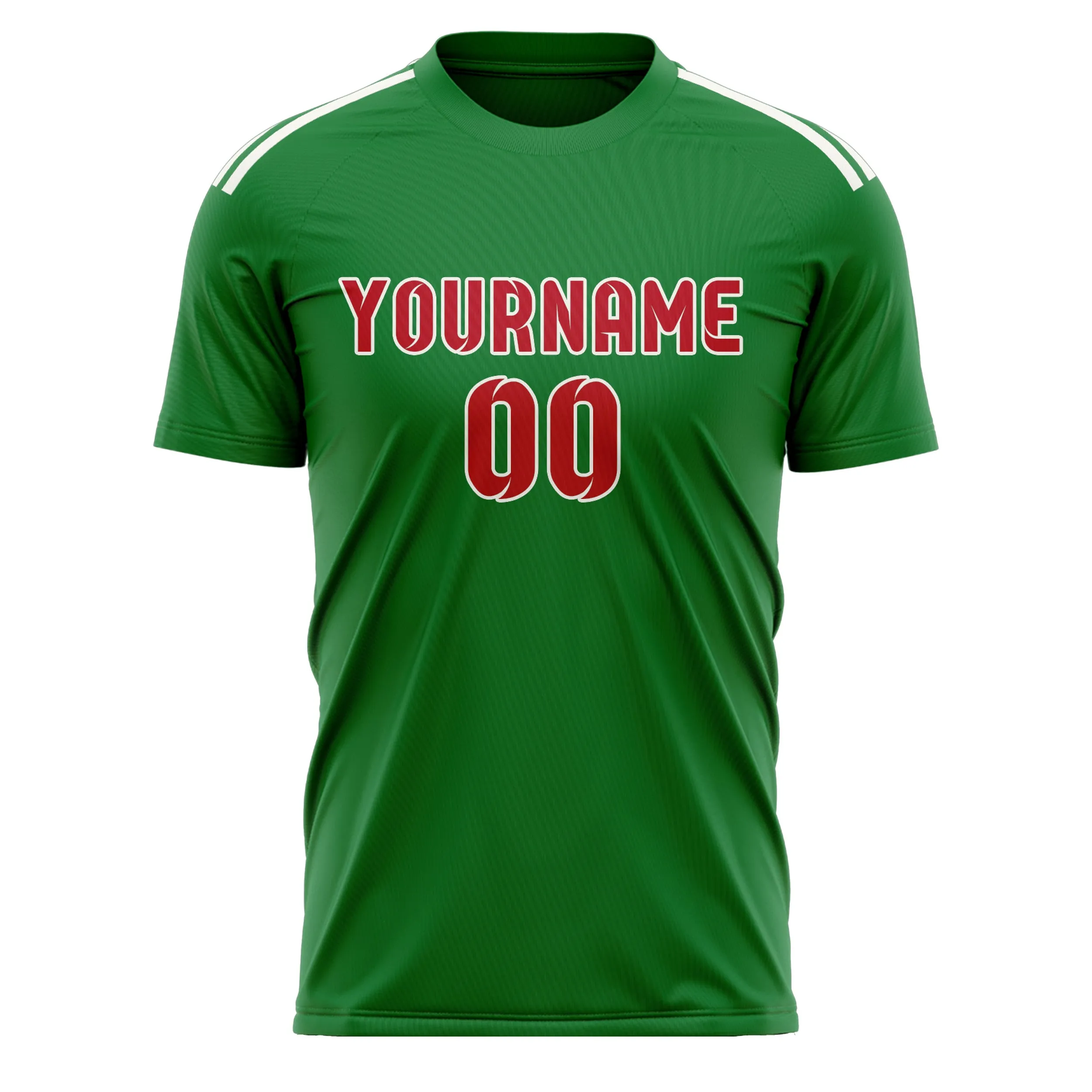 Custom Emerald Green Red Soccer Jersey sold by Tailorly product image thumbnail 2