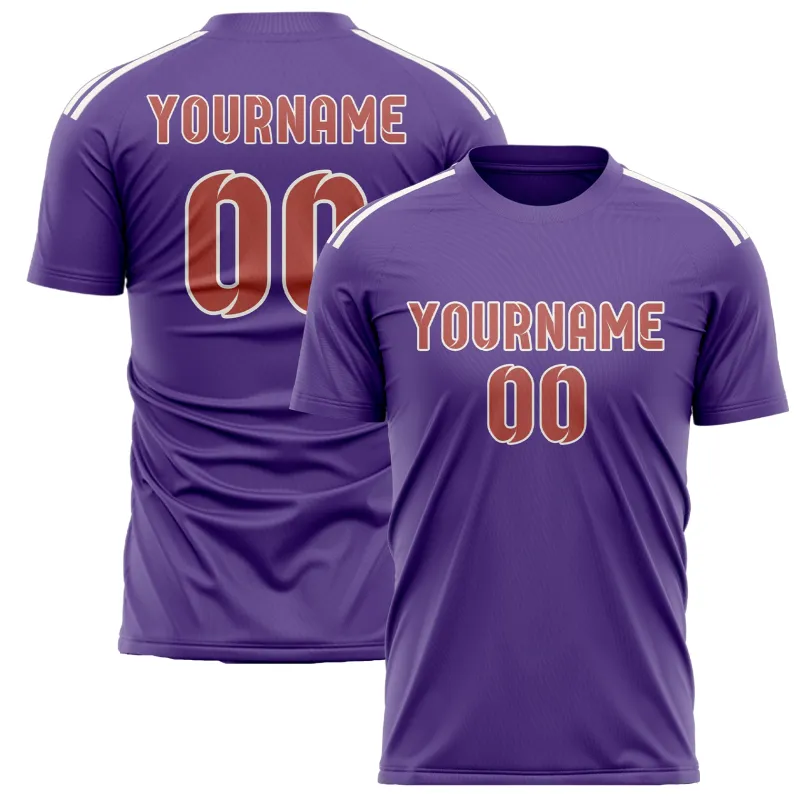 Custom Light Purple Copper Rose Soccer Jersey made by Tailorly