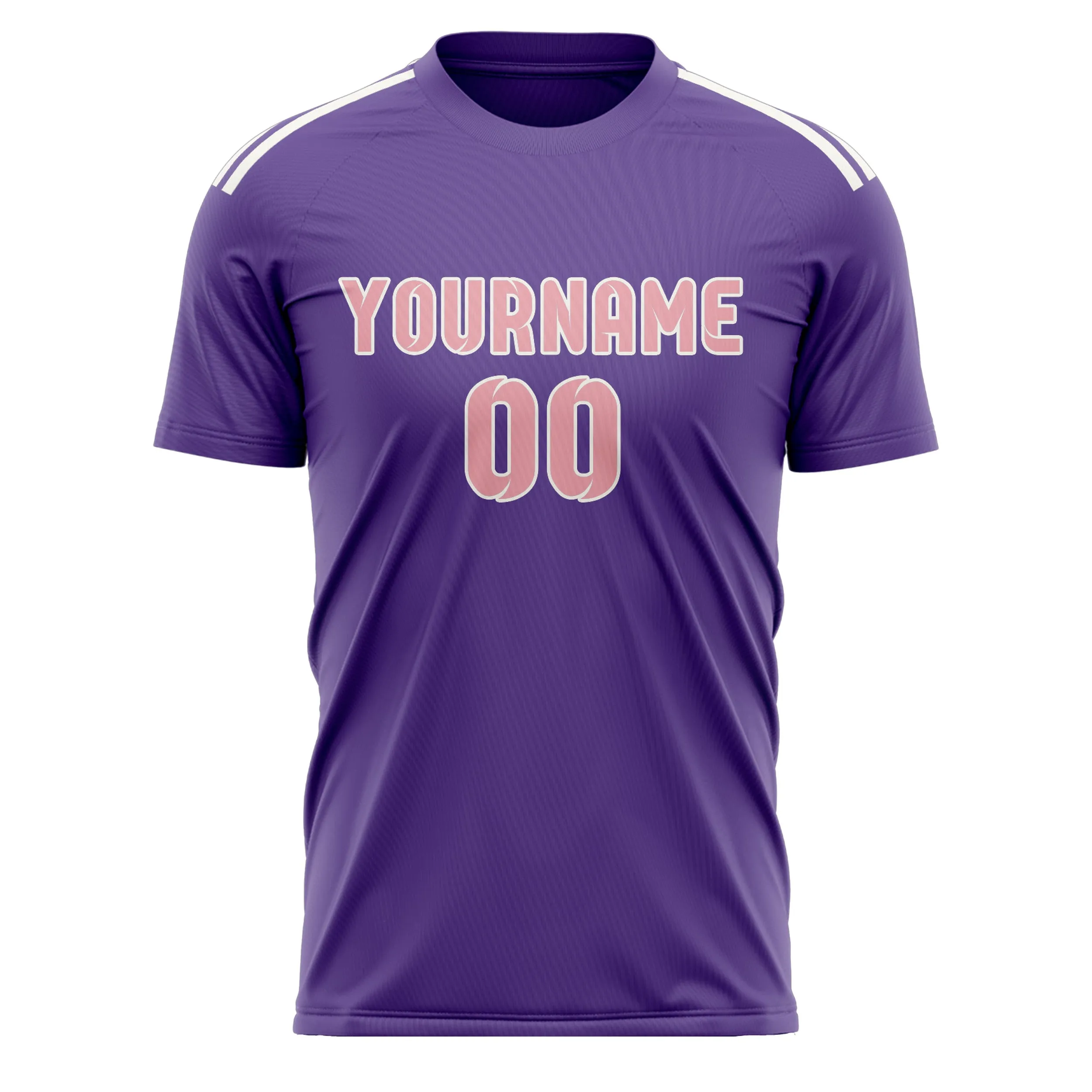 Custom Light Purple Light Pink Soccer Jersey sold by Tailorly product image thumbnail 2