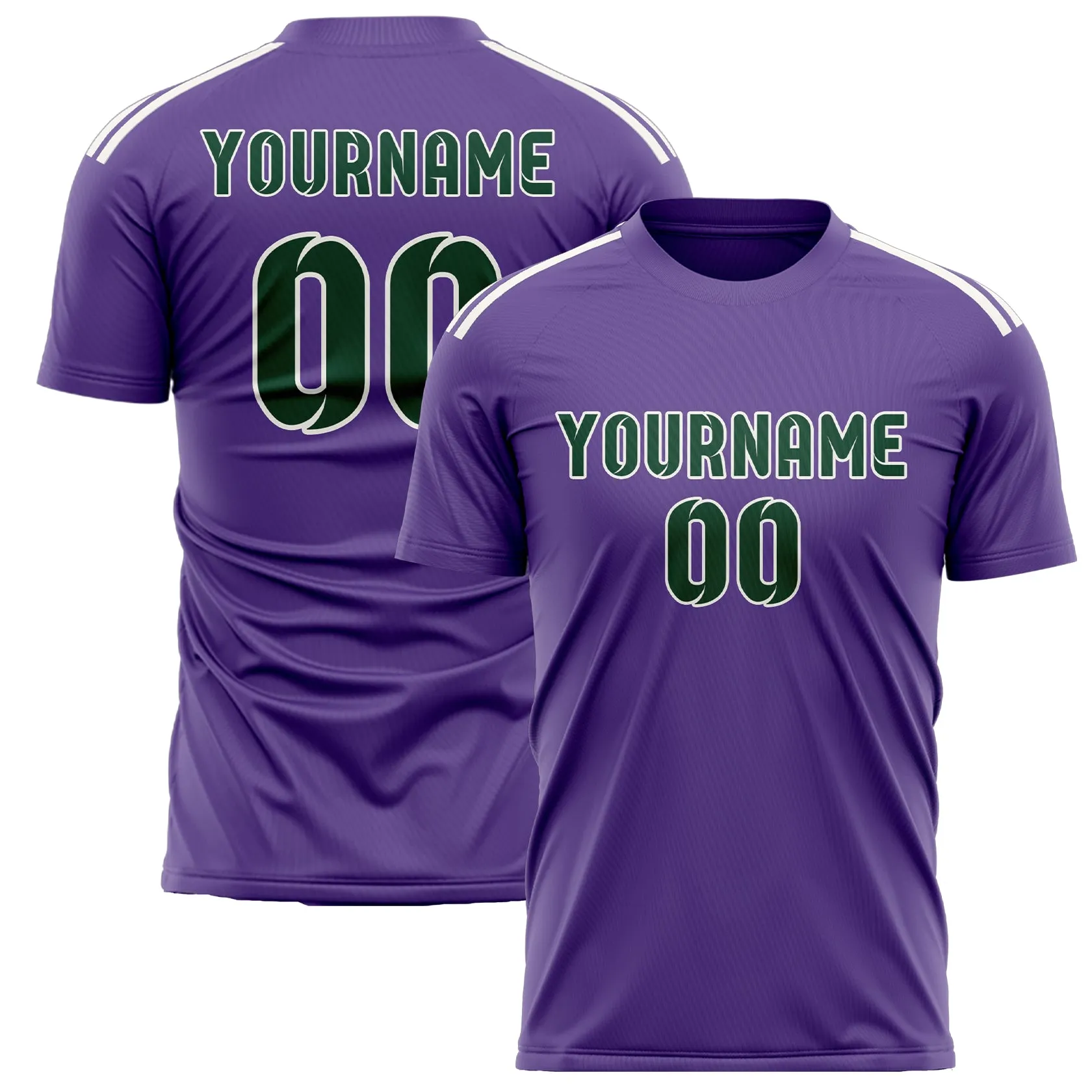 Custom Light Purple Green Soccer Jersey sold by Tailorly