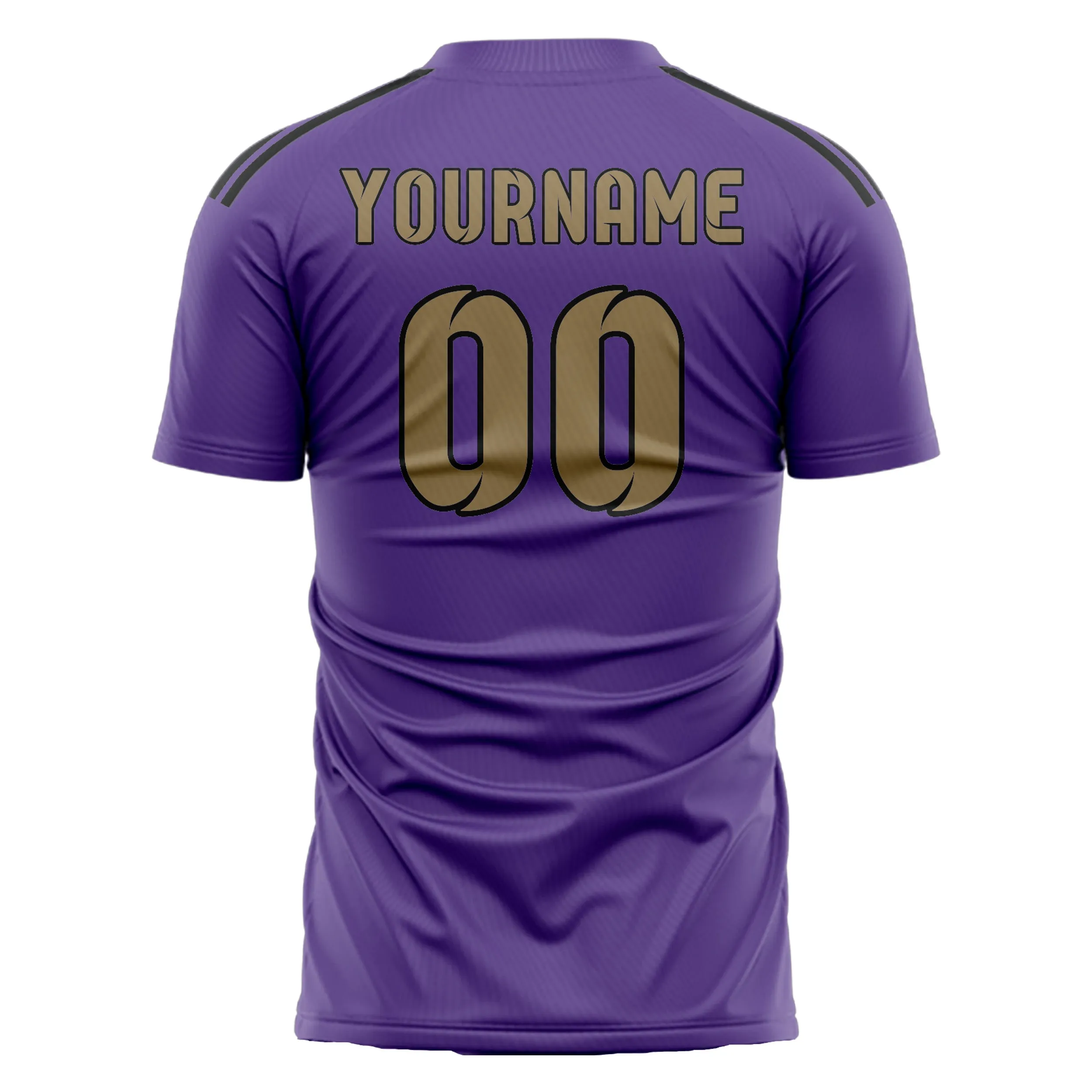 Custom Light Purple Light Khaki Soccer Jersey sold by Tailorly product image thumbnail 3