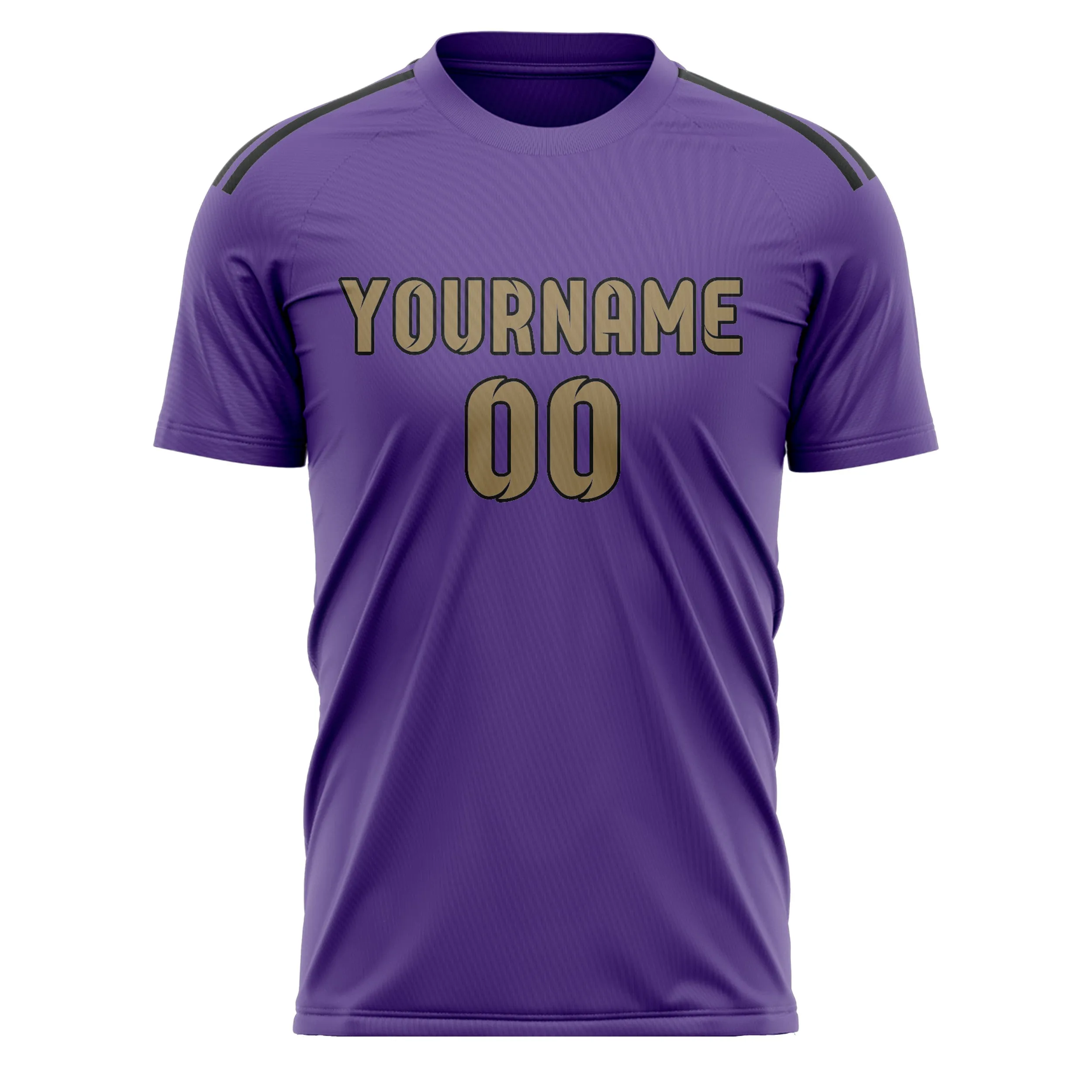 Custom Light Purple Light Khaki Soccer Jersey sold by Tailorly product image thumbnail 2