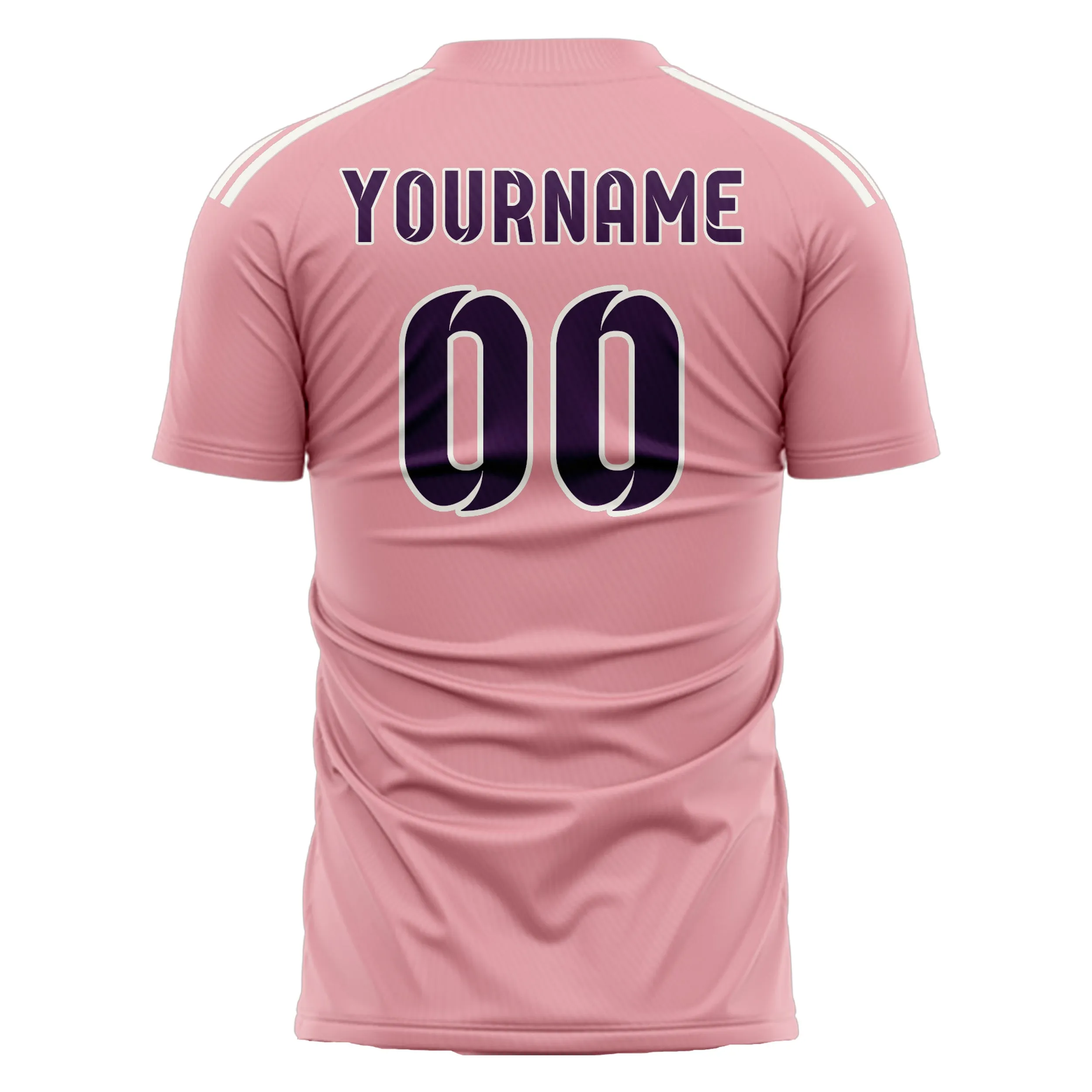 Custom Light Pink Purple Soccer Jersey sold by Tailorly product image thumbnail 3