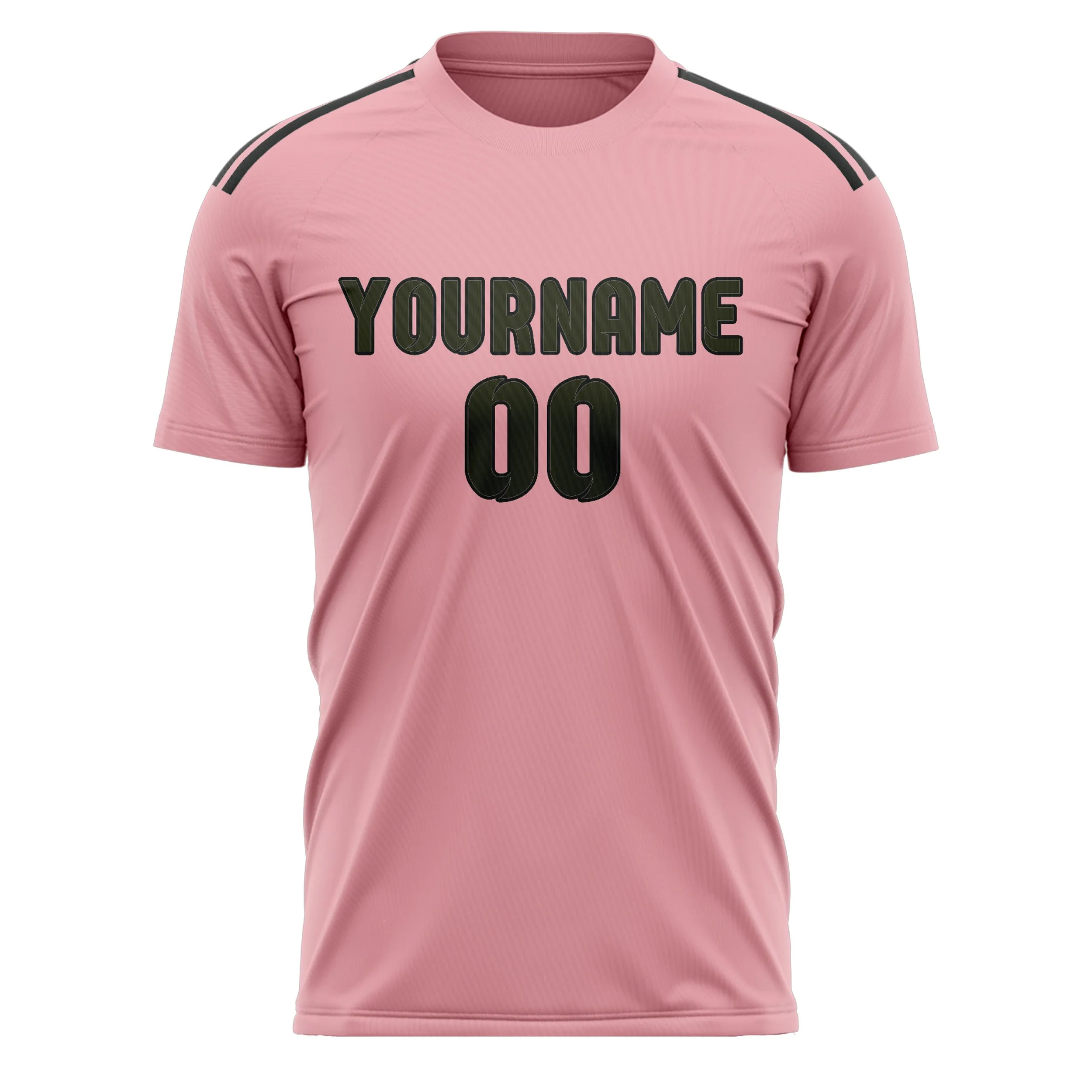 Custom Light Pink Olive Soccer Jersey sold by Tailorly product image thumbnail 2