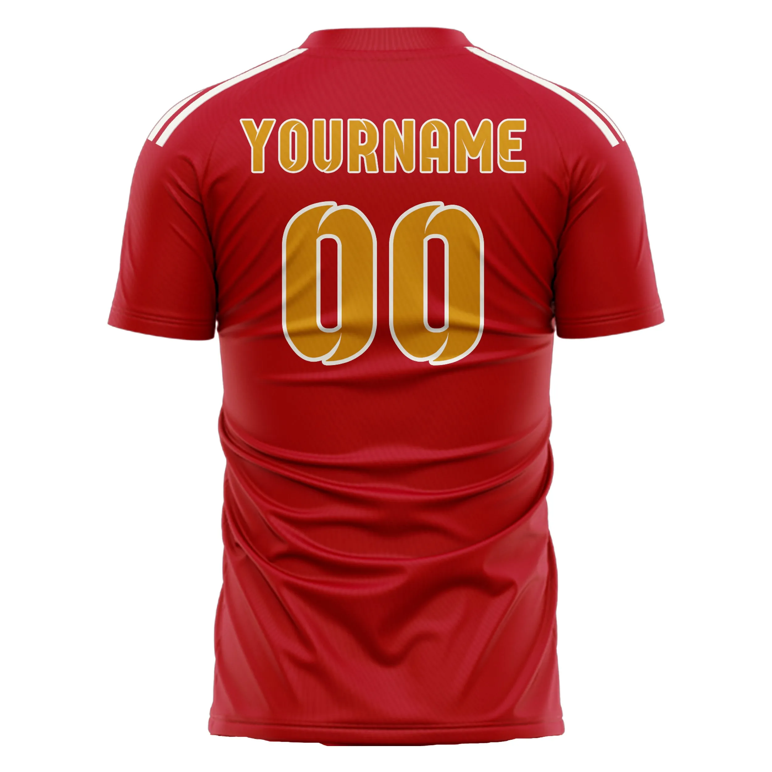 Custom Red Yellow Soccer Jersey sold by Tailorly product image thumbnail 3