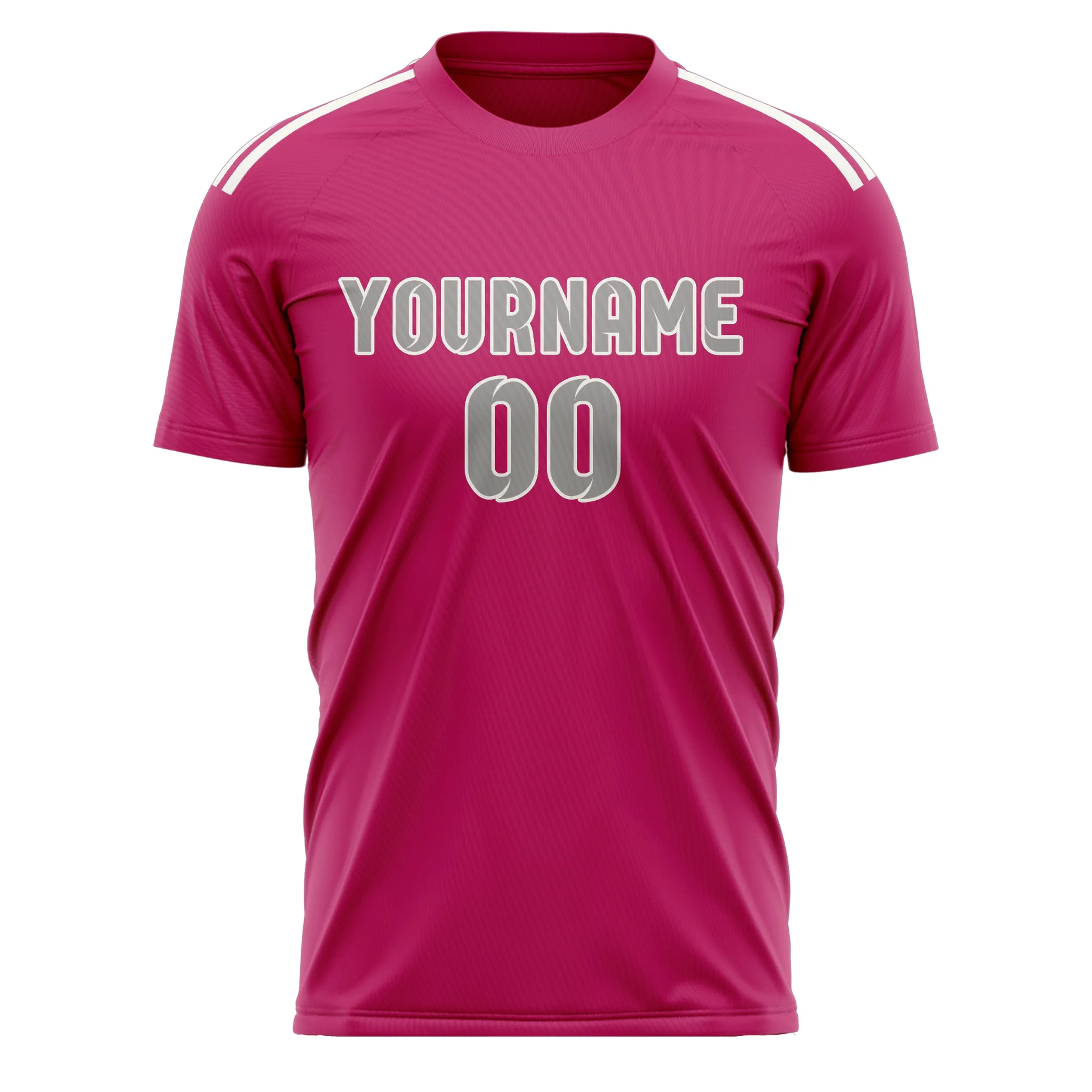 Custom Pink Gray Soccer Jersey sold by Tailorly product image thumbnail 2