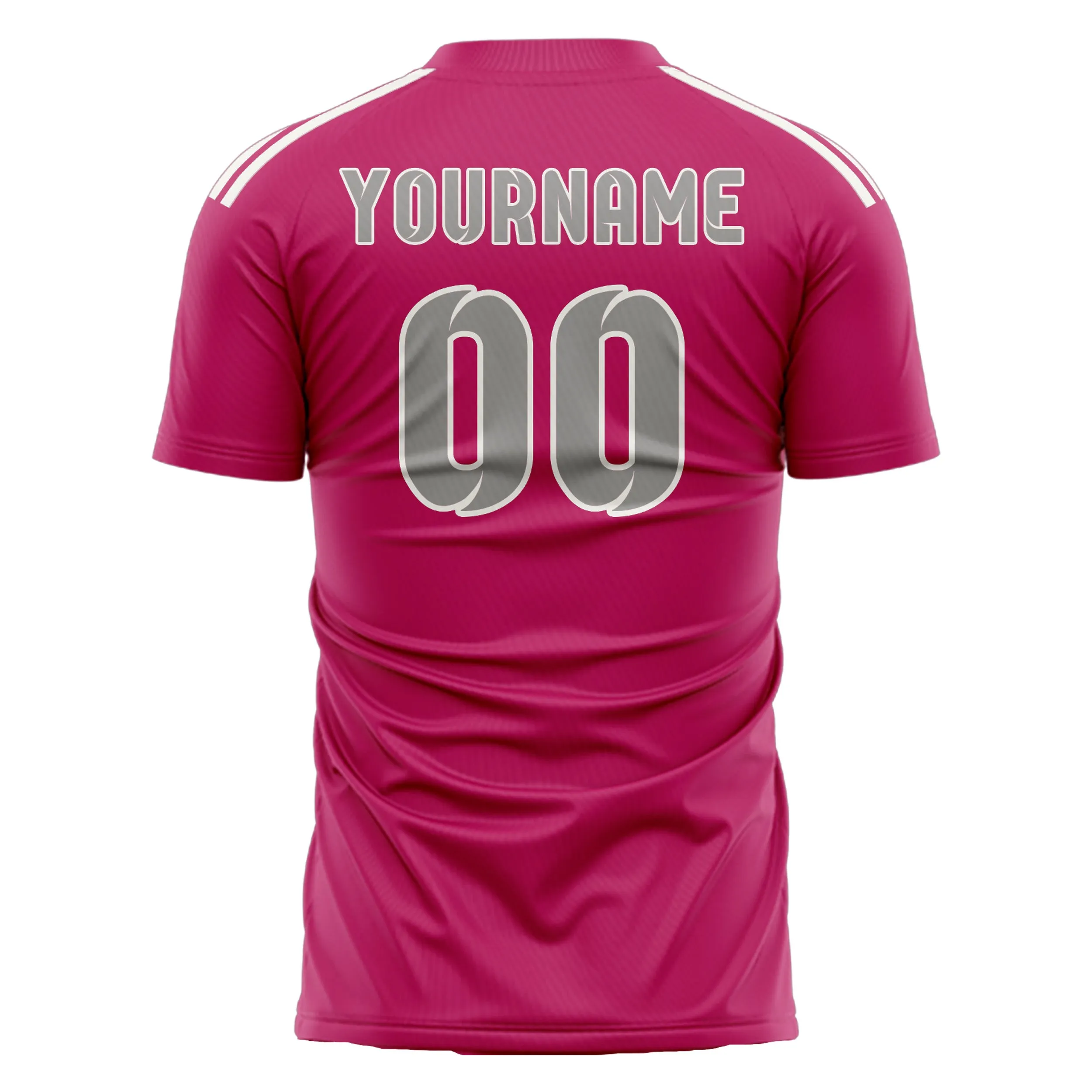 Custom Pink Gray Soccer Jersey sold by Tailorly product image thumbnail 3