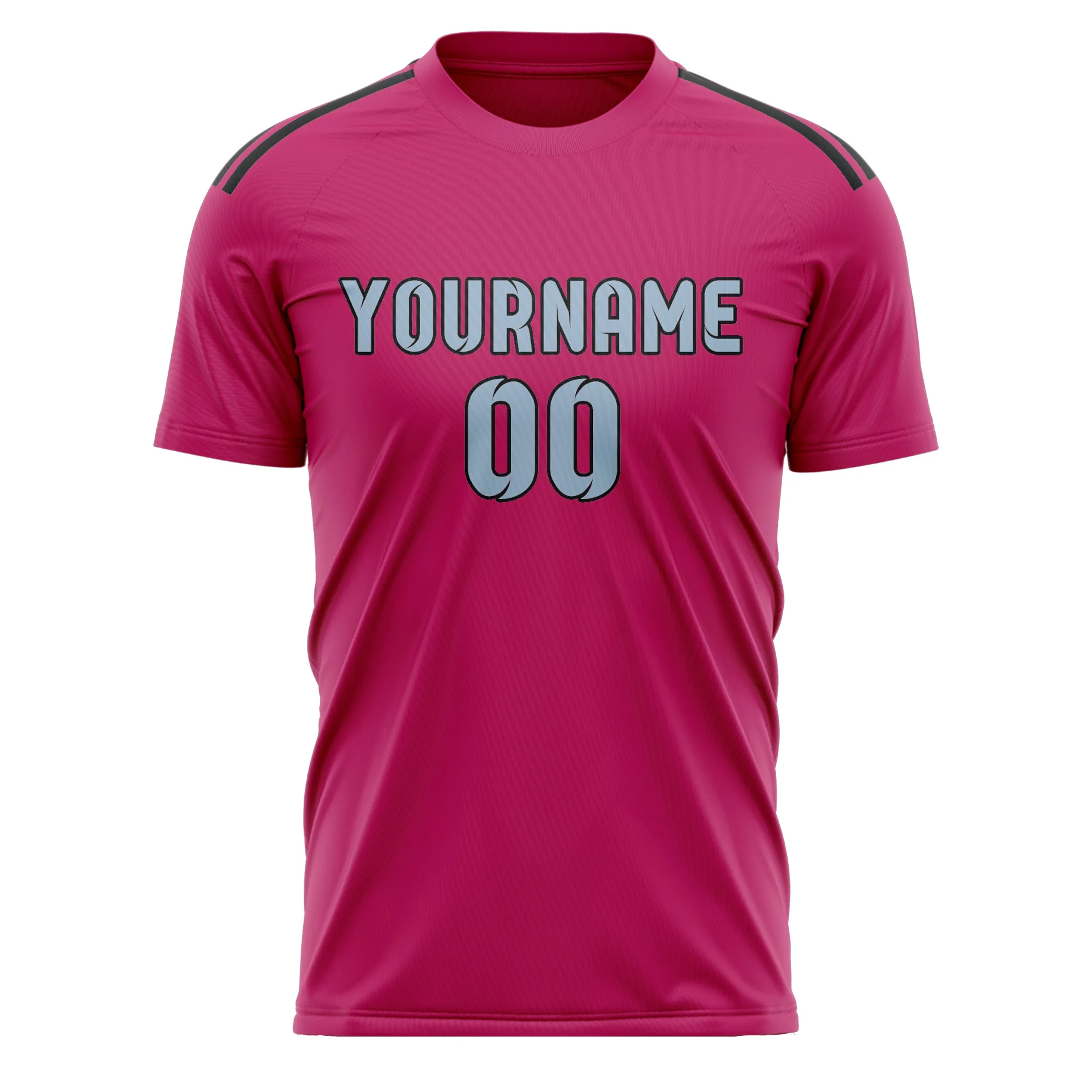 Custom Pink Light Blue Soccer Jersey sold by Tailorly product image thumbnail 2