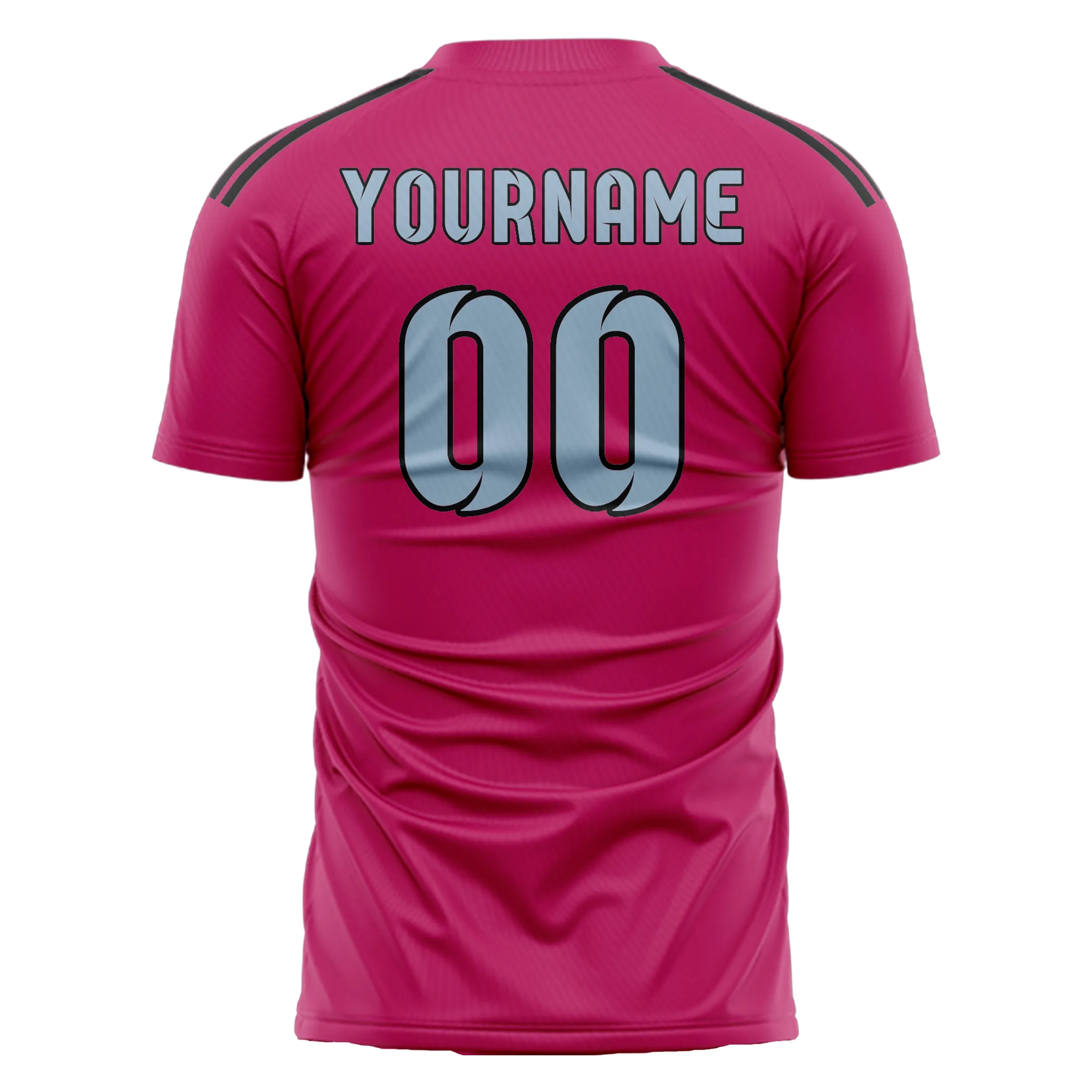 Custom Pink Light Blue Soccer Jersey sold by Tailorly product image thumbnail 3