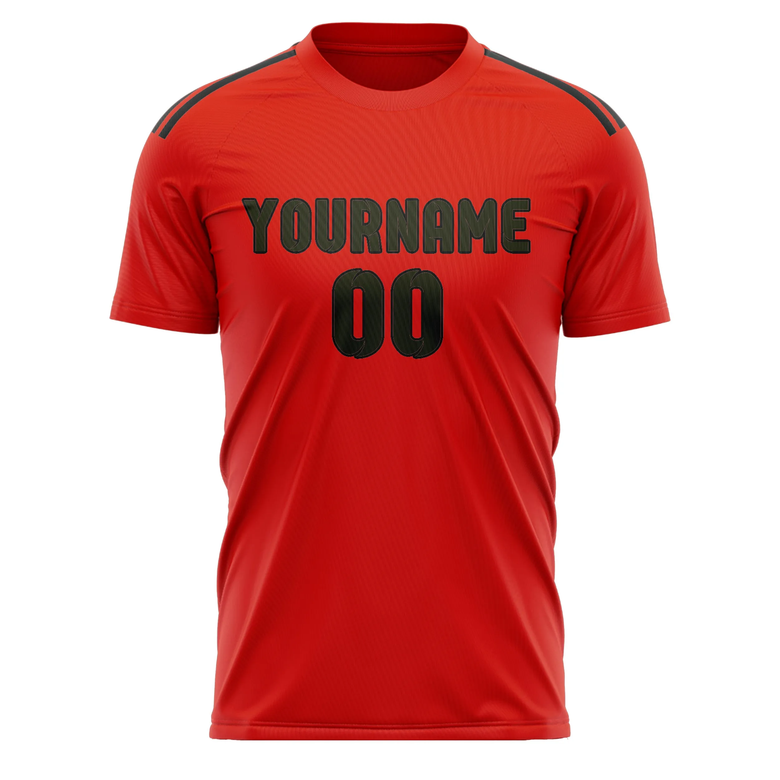 Custom Orange Red Olive Soccer Jersey sold by Tailorly product image thumbnail 2