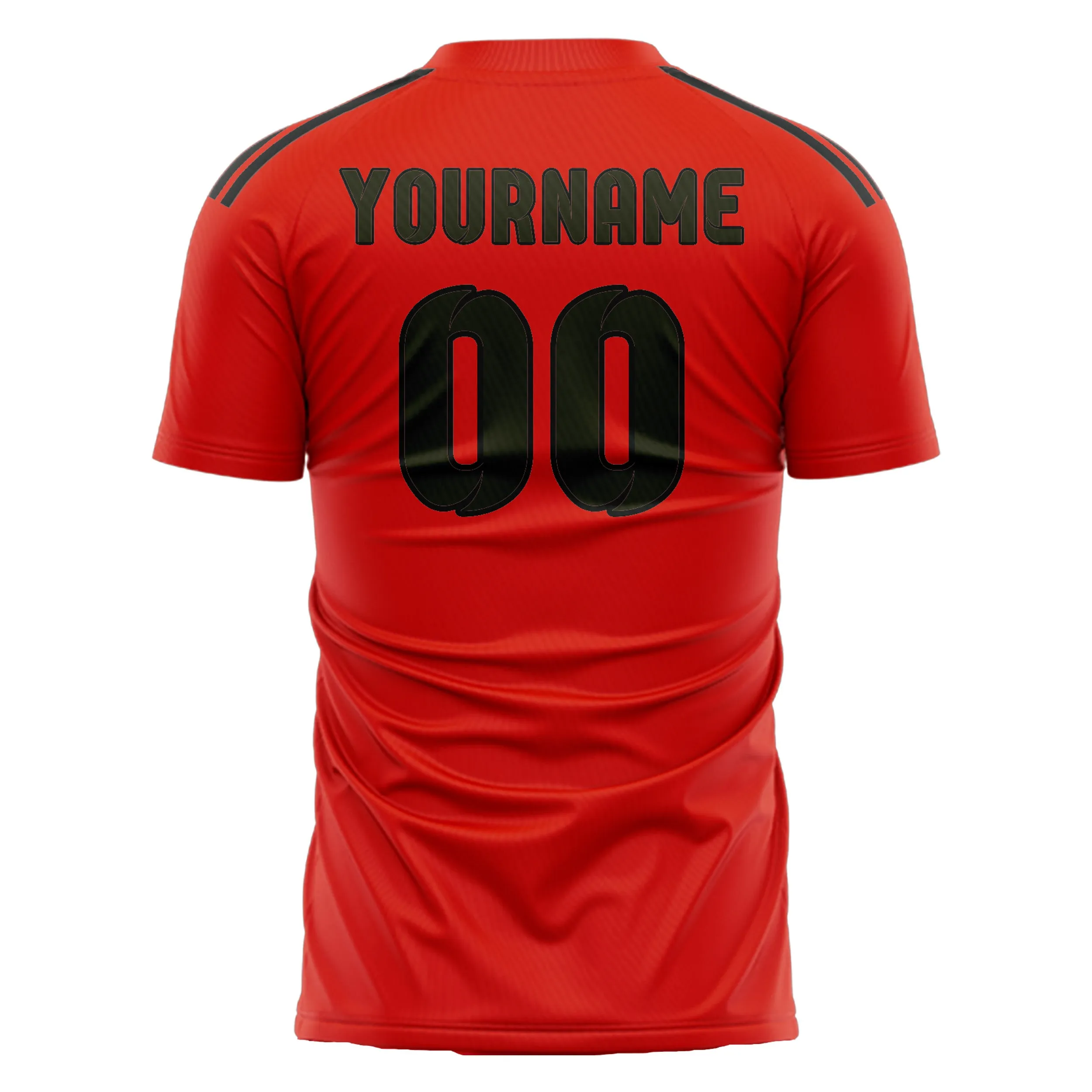 Custom Orange Red Olive Soccer Jersey sold by Tailorly product image thumbnail 3