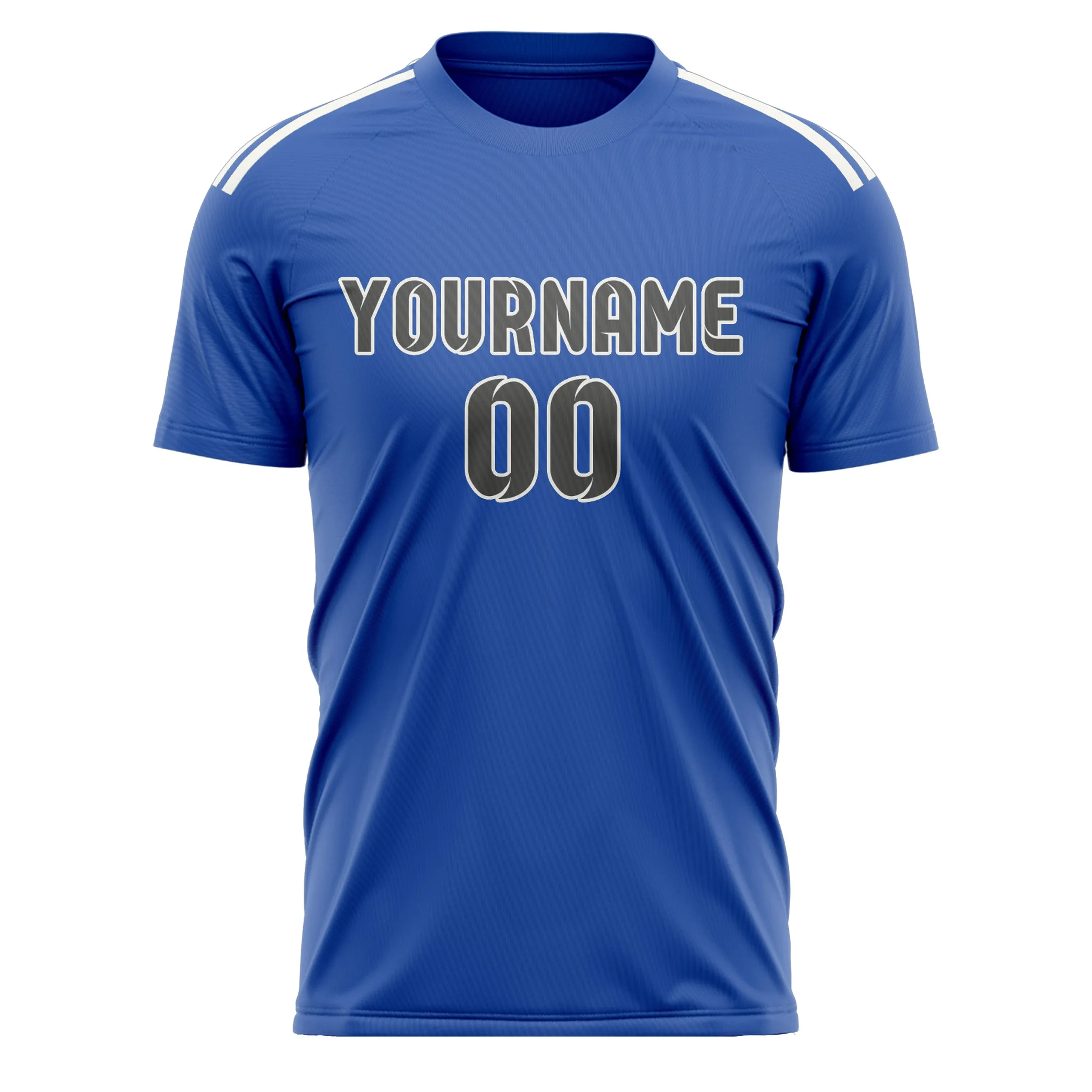 Custom Sky Blue Dark Grey Soccer Jersey sold by Tailorly product image thumbnail 2
