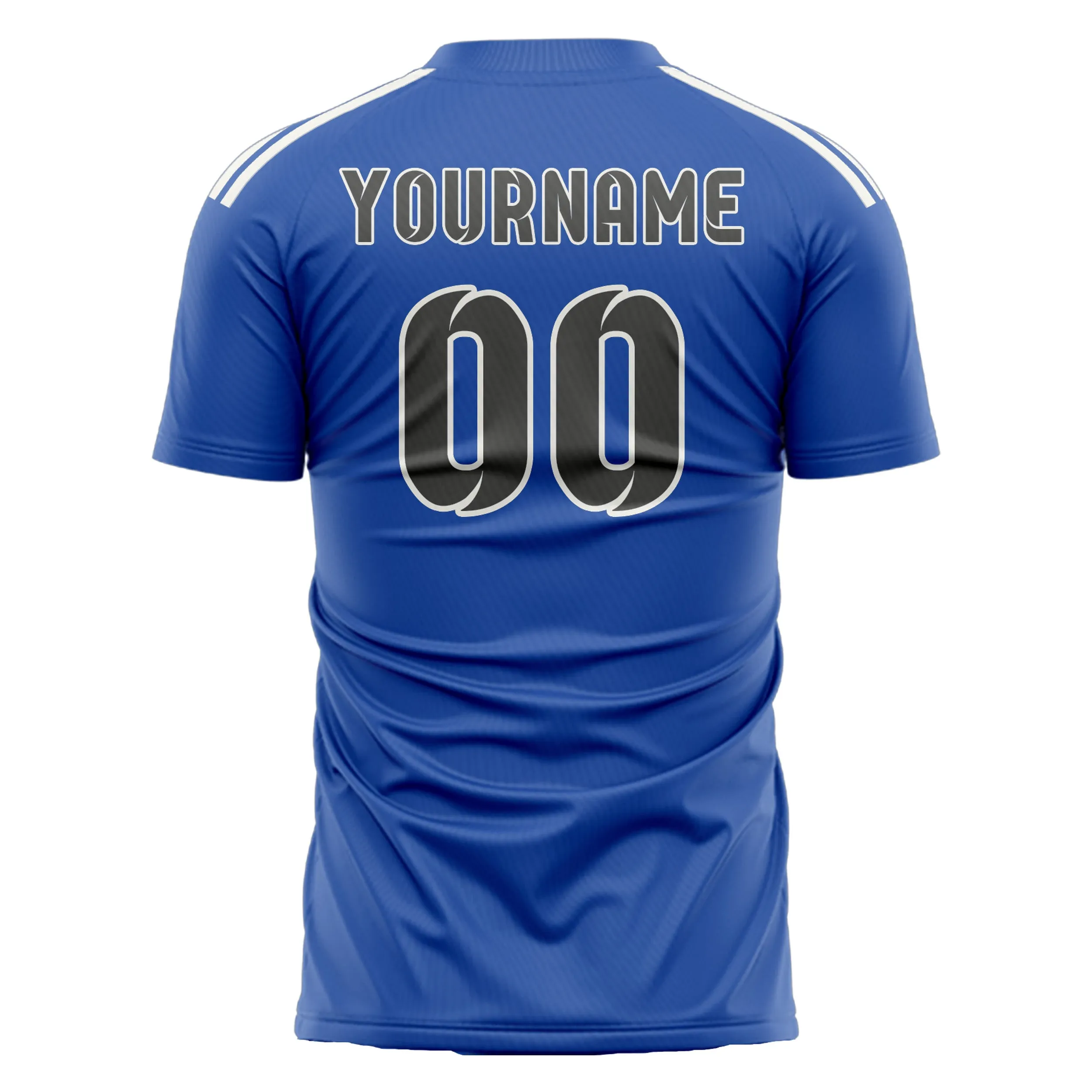 Custom Sky Blue Dark Grey Soccer Jersey sold by Tailorly product image thumbnail 3