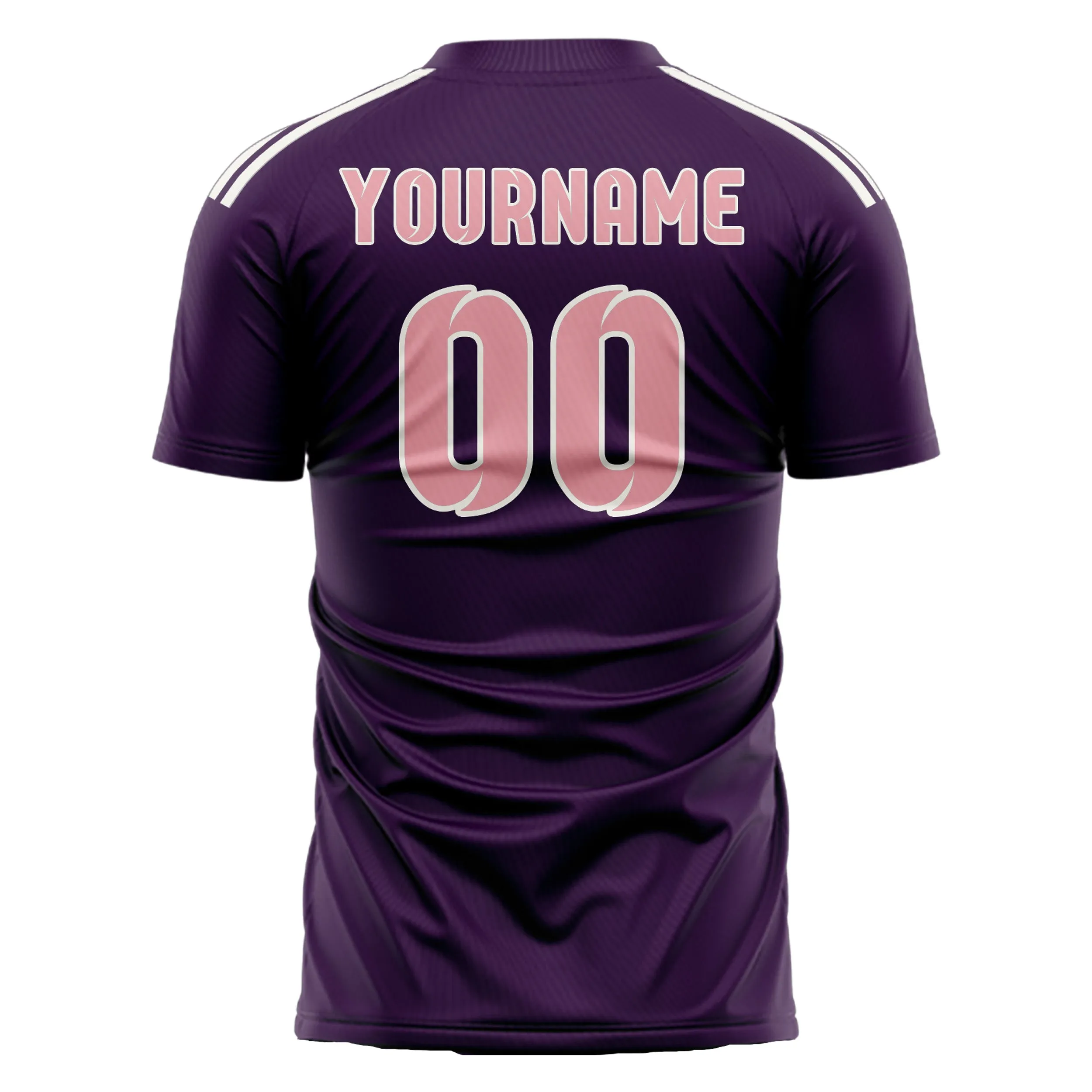 Custom Purple Light Pink Soccer Jersey sold by Tailorly product image thumbnail 3