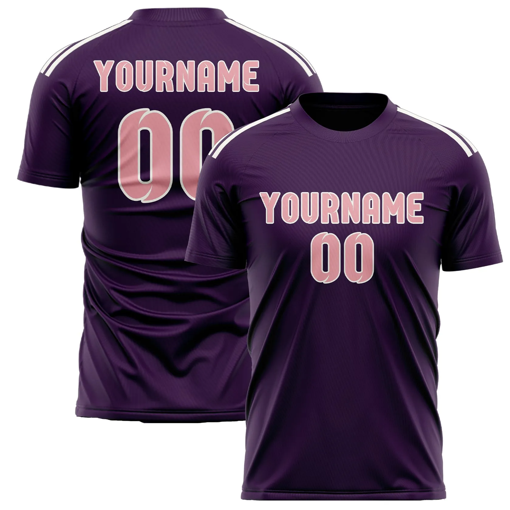 Custom Purple Light Pink Soccer Jersey sold by Tailorly