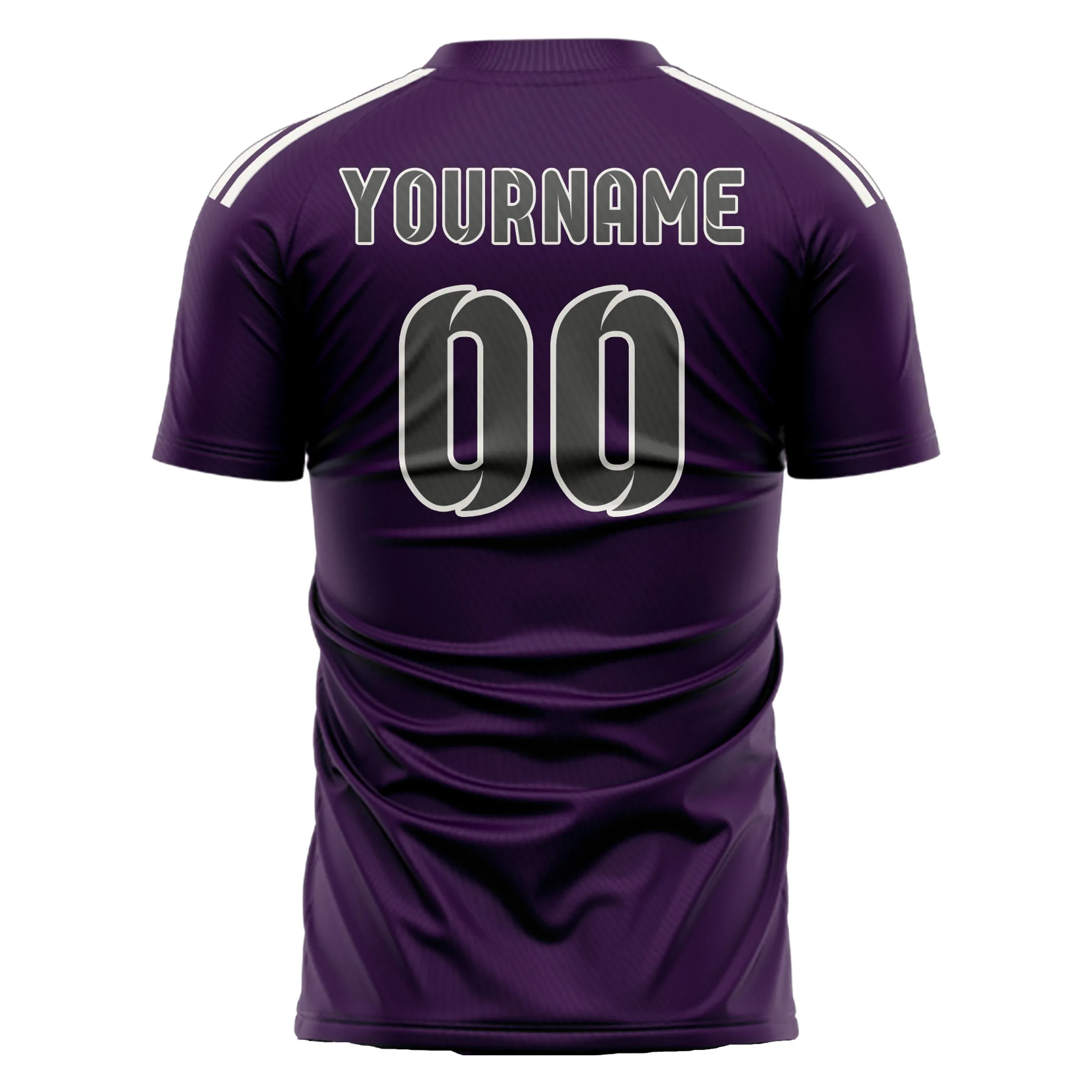 Custom Purple Dark Grey Soccer Jersey sold by Tailorly product image thumbnail 3