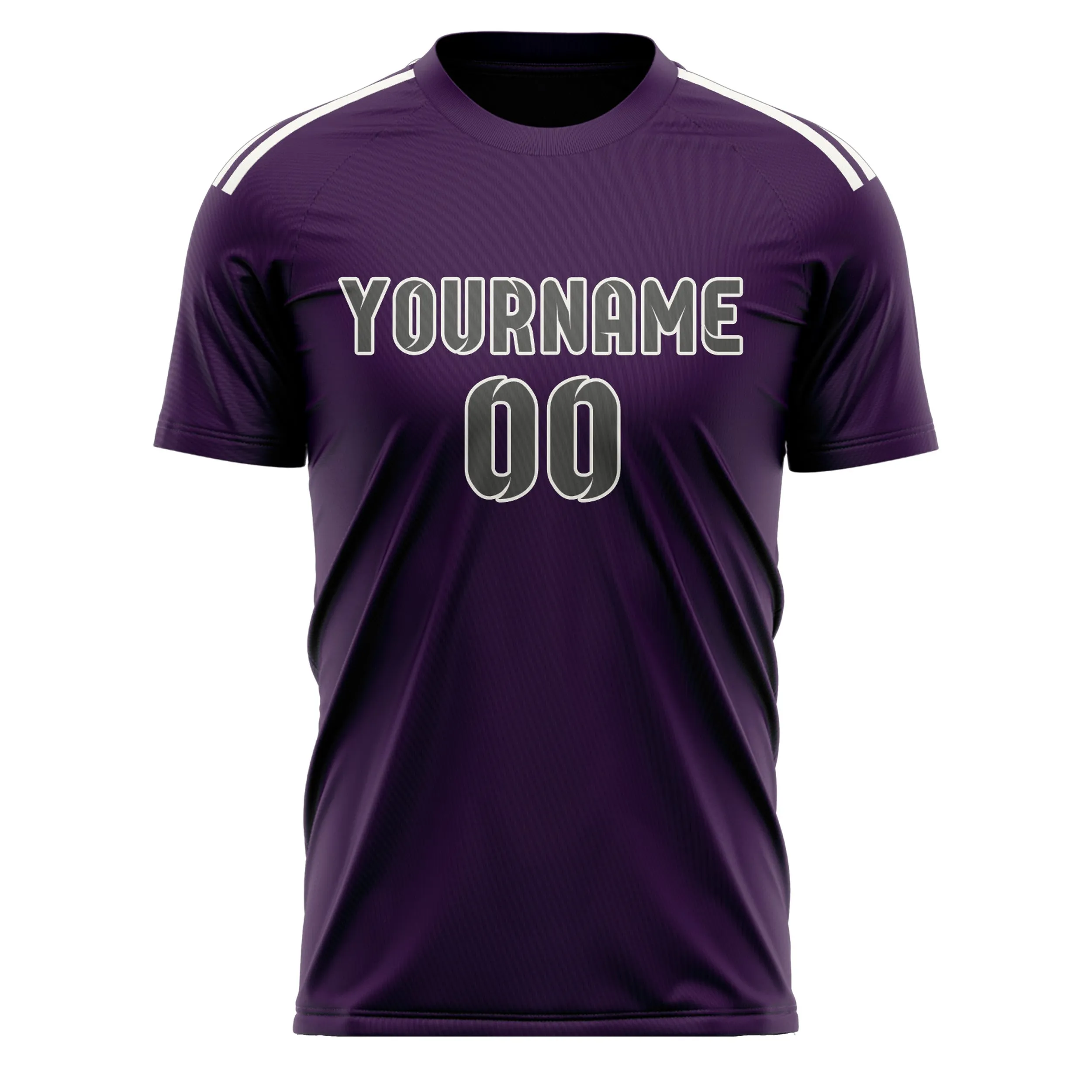 Custom Purple Dark Grey Soccer Jersey sold by Tailorly product image thumbnail 2