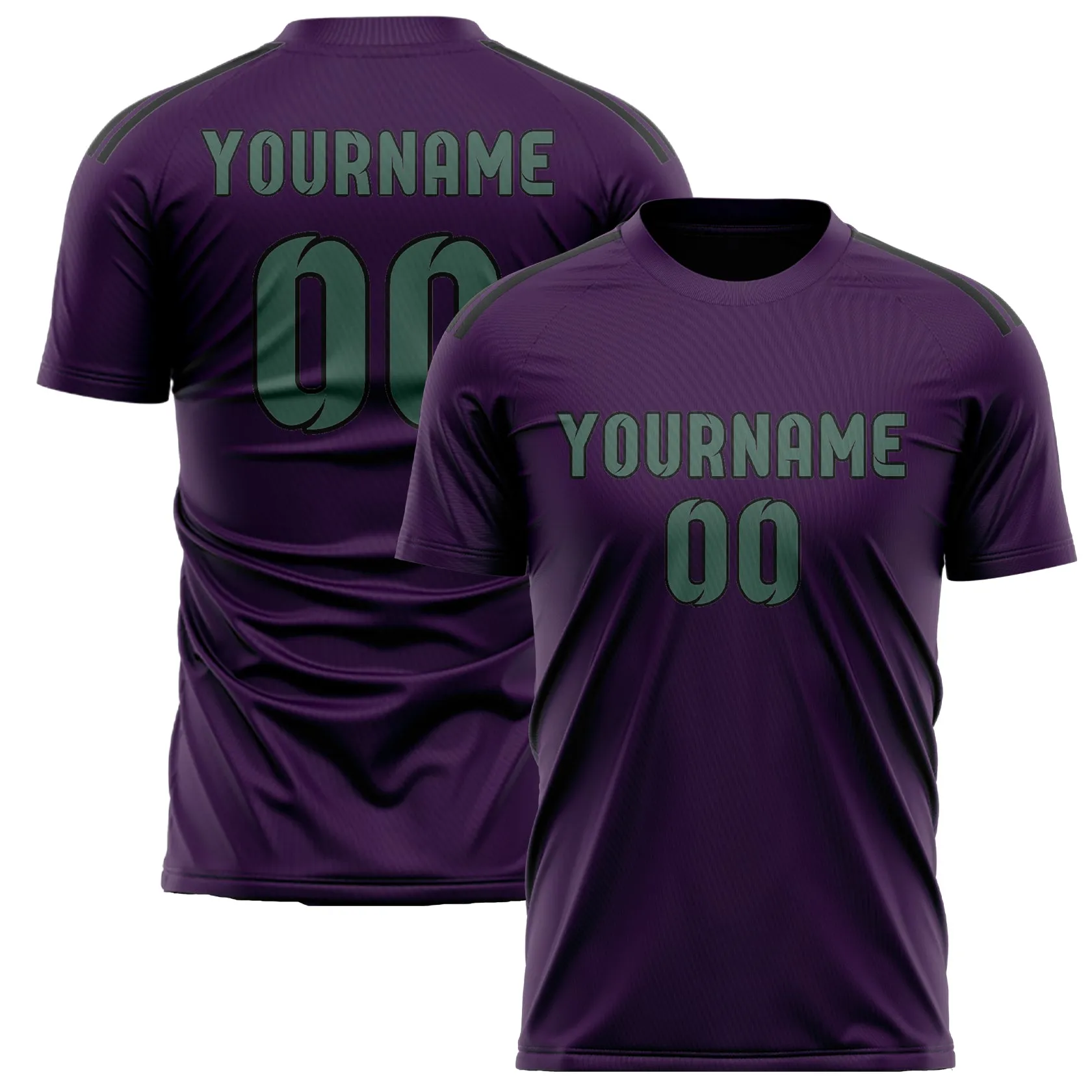 Custom Purple Blue Green Soccer Jersey sold by Tailorly