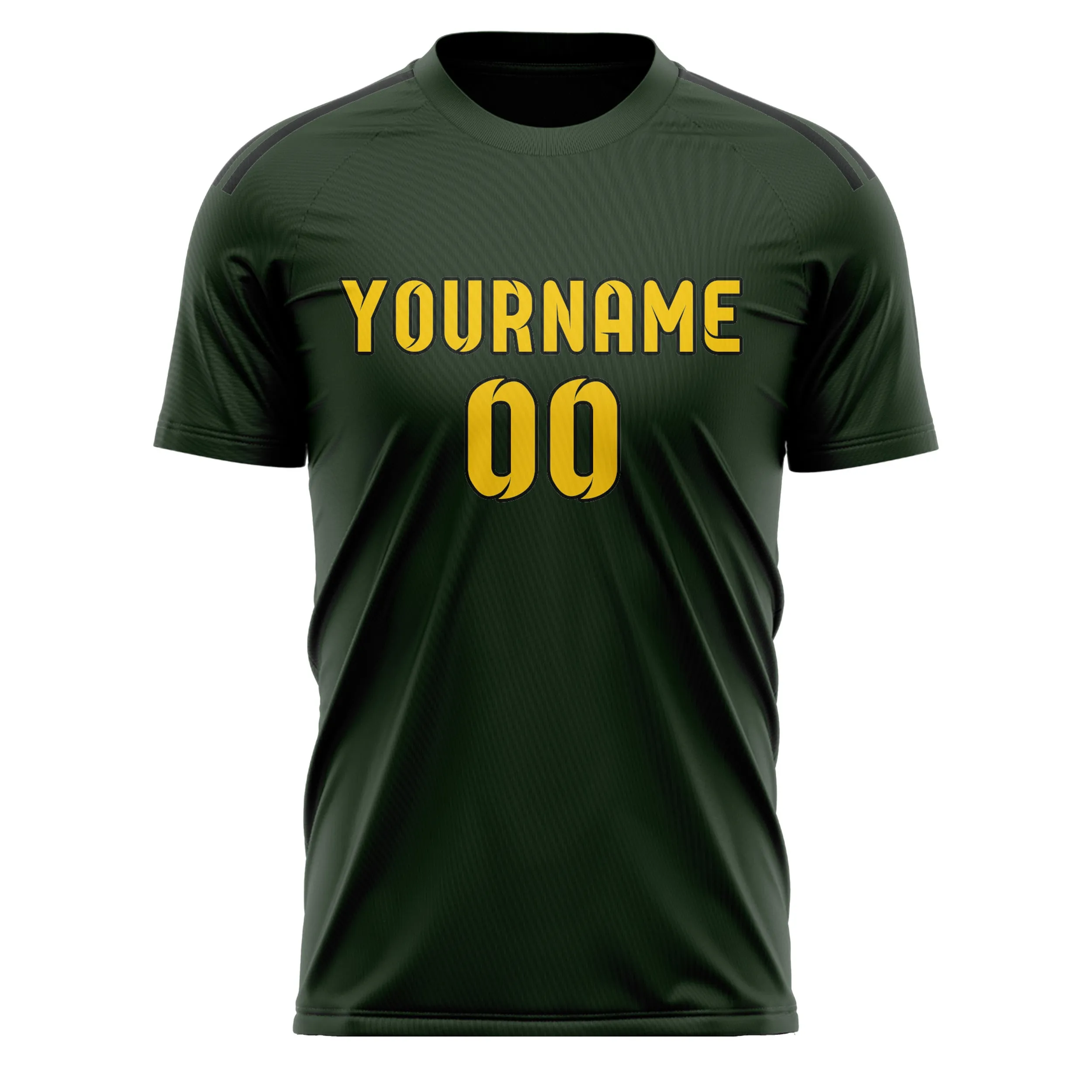 Custom Dark Green Gold Soccer Jersey sold by Tailorly product image thumbnail 2