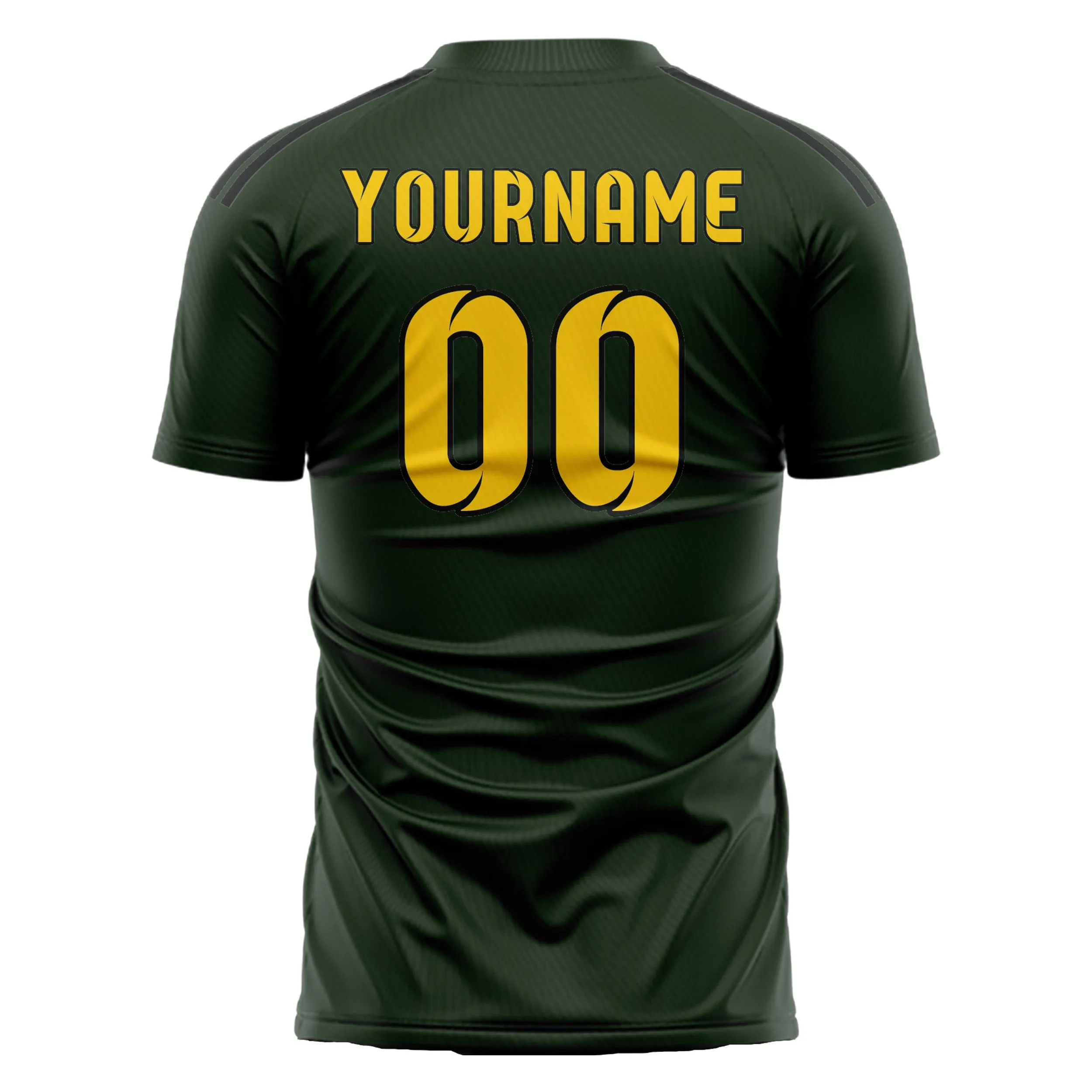 Custom Dark Green Gold Soccer Jersey sold by Tailorly product image thumbnail 3