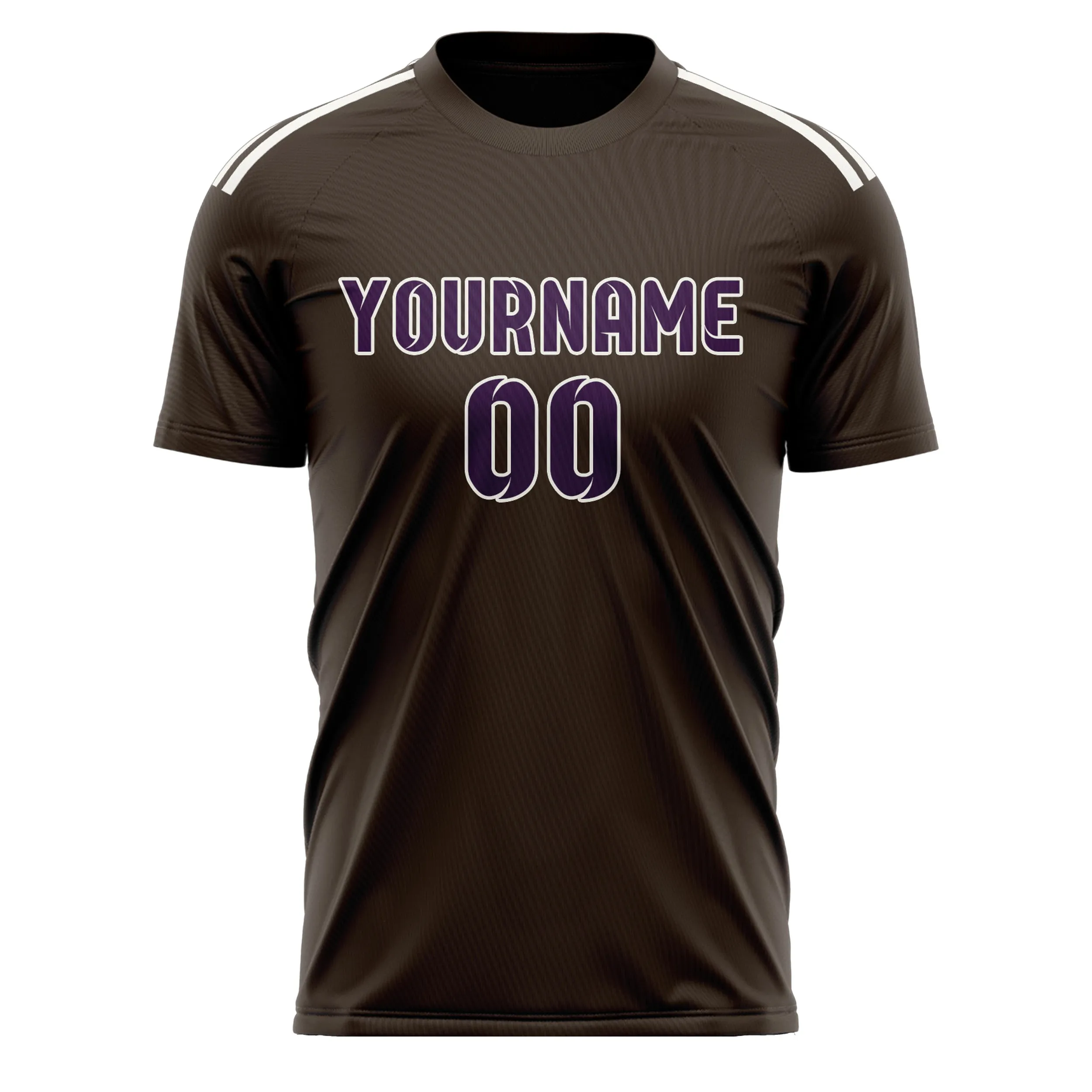 Custom Brown Purple Soccer Jersey sold by Tailorly product image thumbnail 2