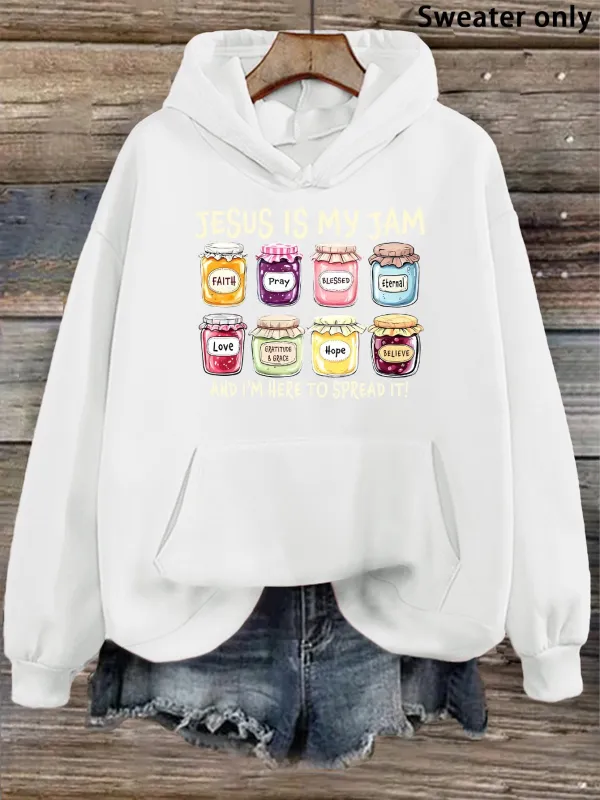 Tailorly Women's Printed Hoodie - Sweet And Colorful Assorted Jars Featuring Cute Playful Jam Collection made by Tailorly
