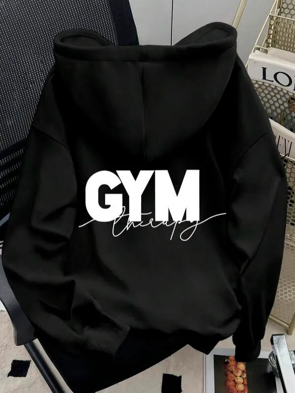 Tailorly Women's Printed Hoodie - Gym Everyday Bold White Lettering Hoodie made by Tailorly