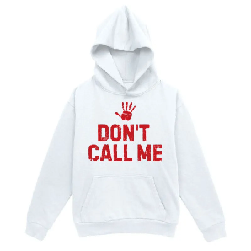 Tailorly Men's Printed Hoodie - Red Handprint Above Bold Warning Text Hoodie made by Tailorly