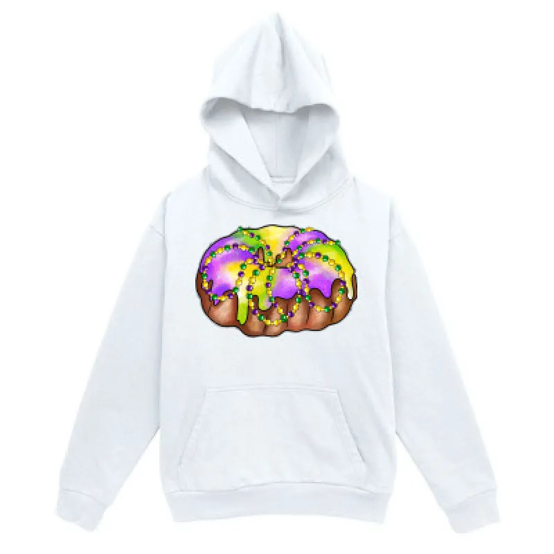 Tailorly Men's Printed Hoodie - Colorful Sprinkles Dripping Icing Over Delicious Sweet Donut made by Tailorly