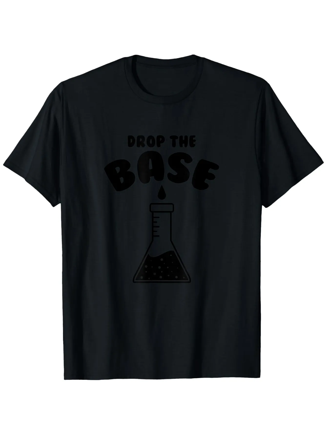 Tailorly Men's Printed Tee - Drop The Base Laboratory Flask With Liquid Chemistry Pun sold by Tailorly