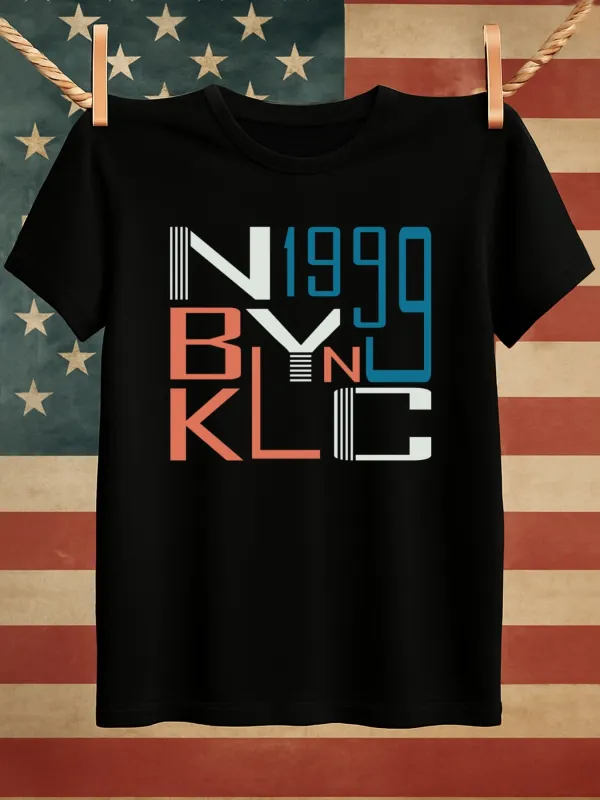 Tailorly Men's Printed Tee - Colorful Block Letters Arranged In Artistic Grid Pattern Typography made by Tailorly