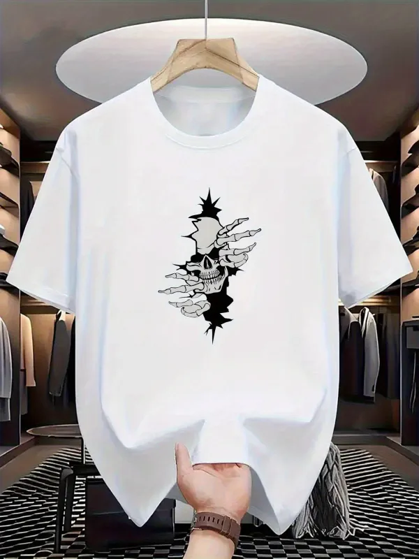 Tailorly Men's Printed Tee - Tattoo Art Hands Among Torn Shadows And Skulls made by Tailorly