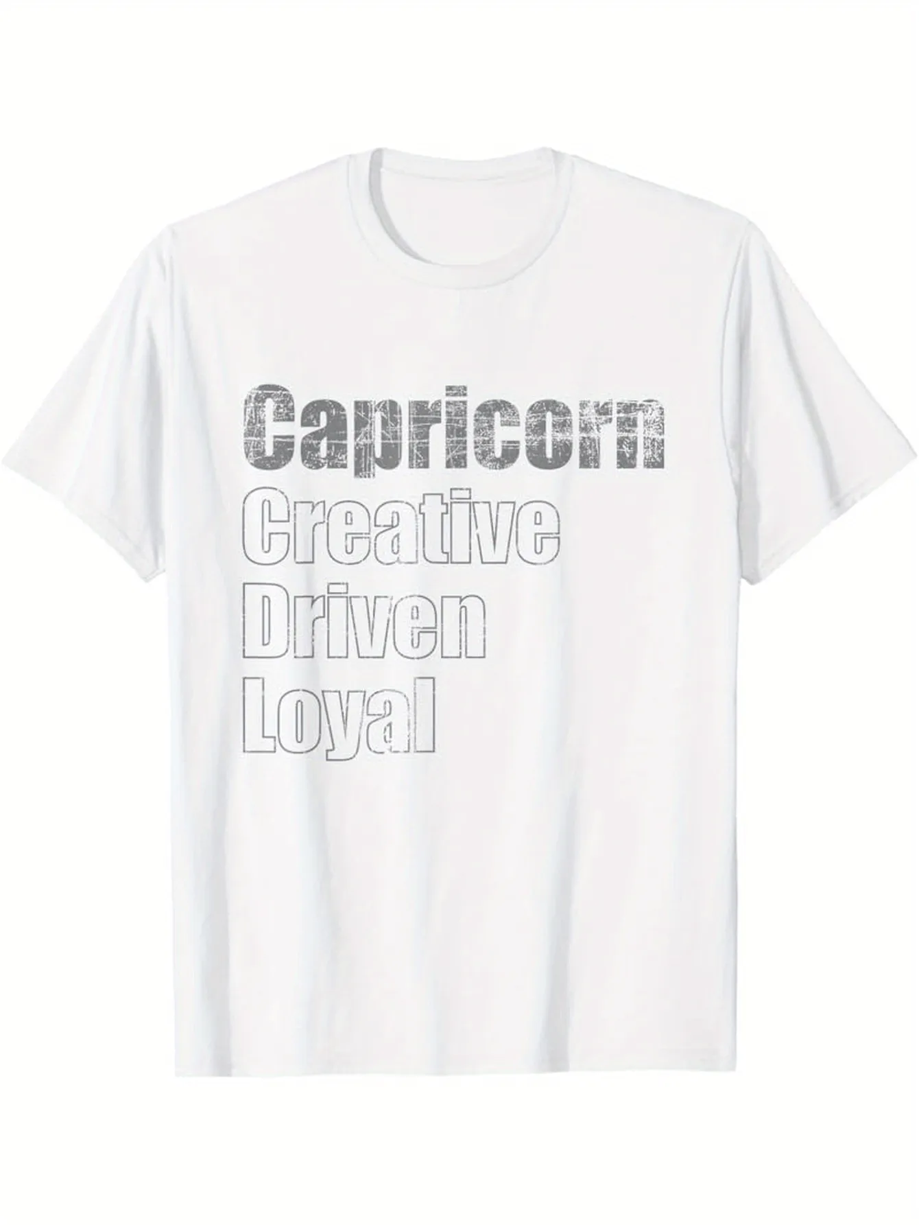 Tailorly Men's Printed Tee - Capricorn Creative Driven Loyal Zodiac Sign Traits T Shirt sold by Tailorly
